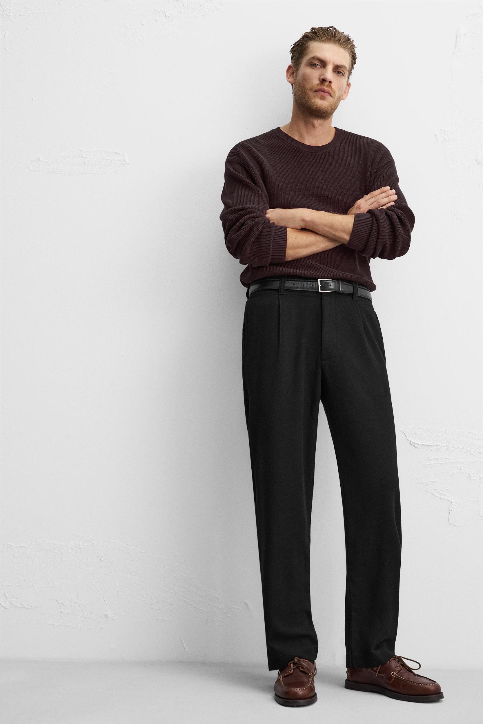 DARTED WOOL BLEND PANTS Product Image