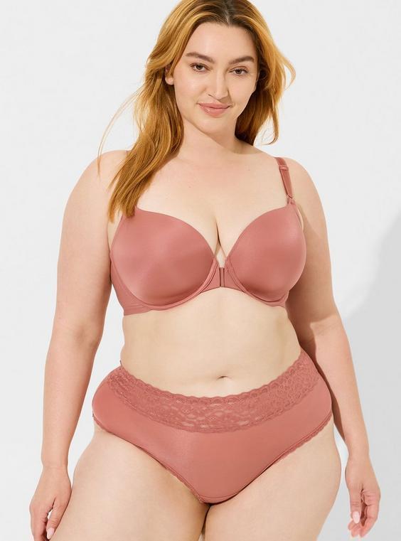 Second Skin Mid-Rise Cheeky Lace Trim Panty Product Image
