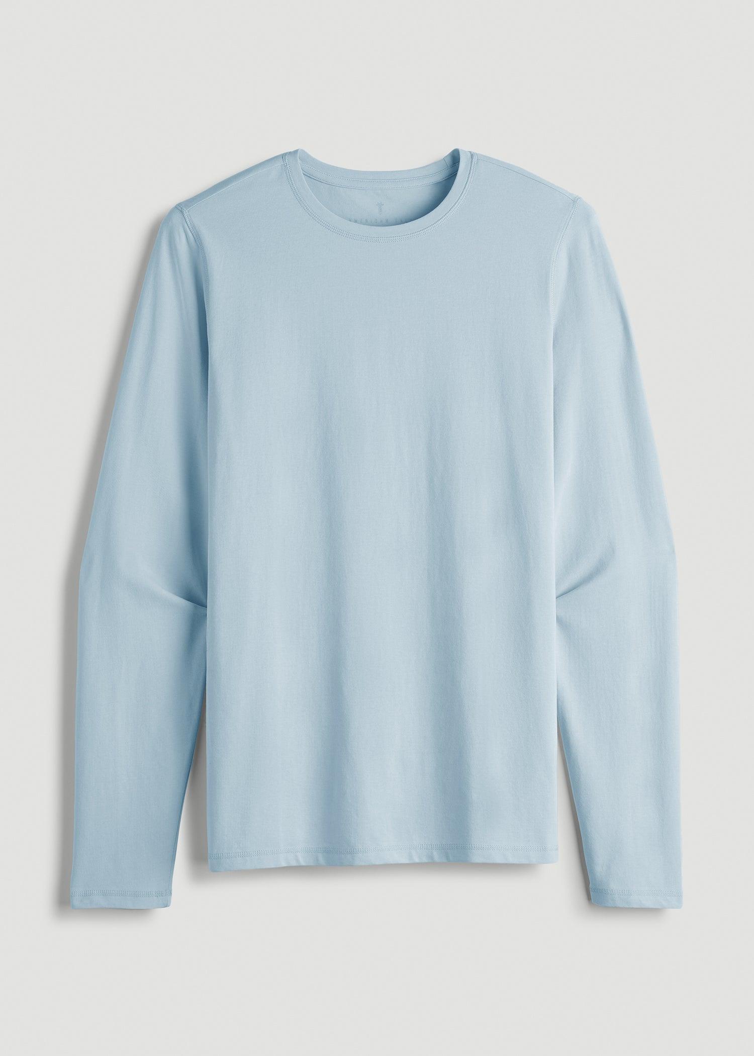 The Essential SLIM-FIT Long Sleeve Tee for Tall Men in Ice Blue Product Image