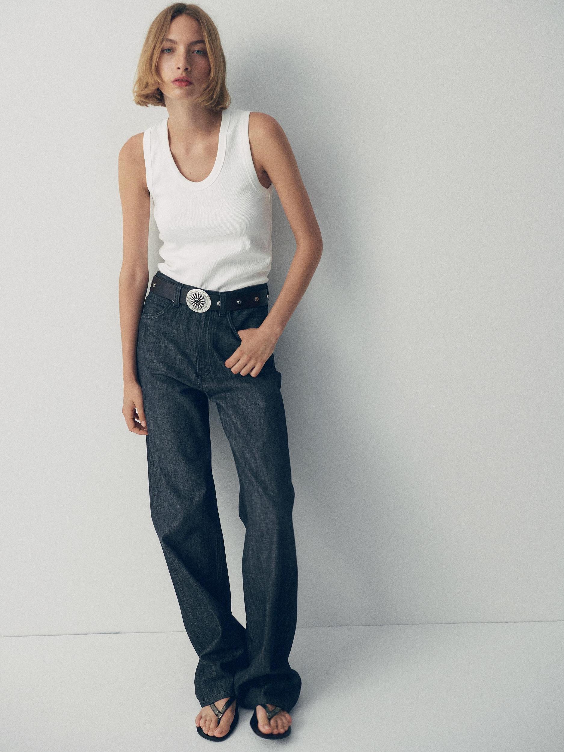 Leather belt with boho appliqués Product Image