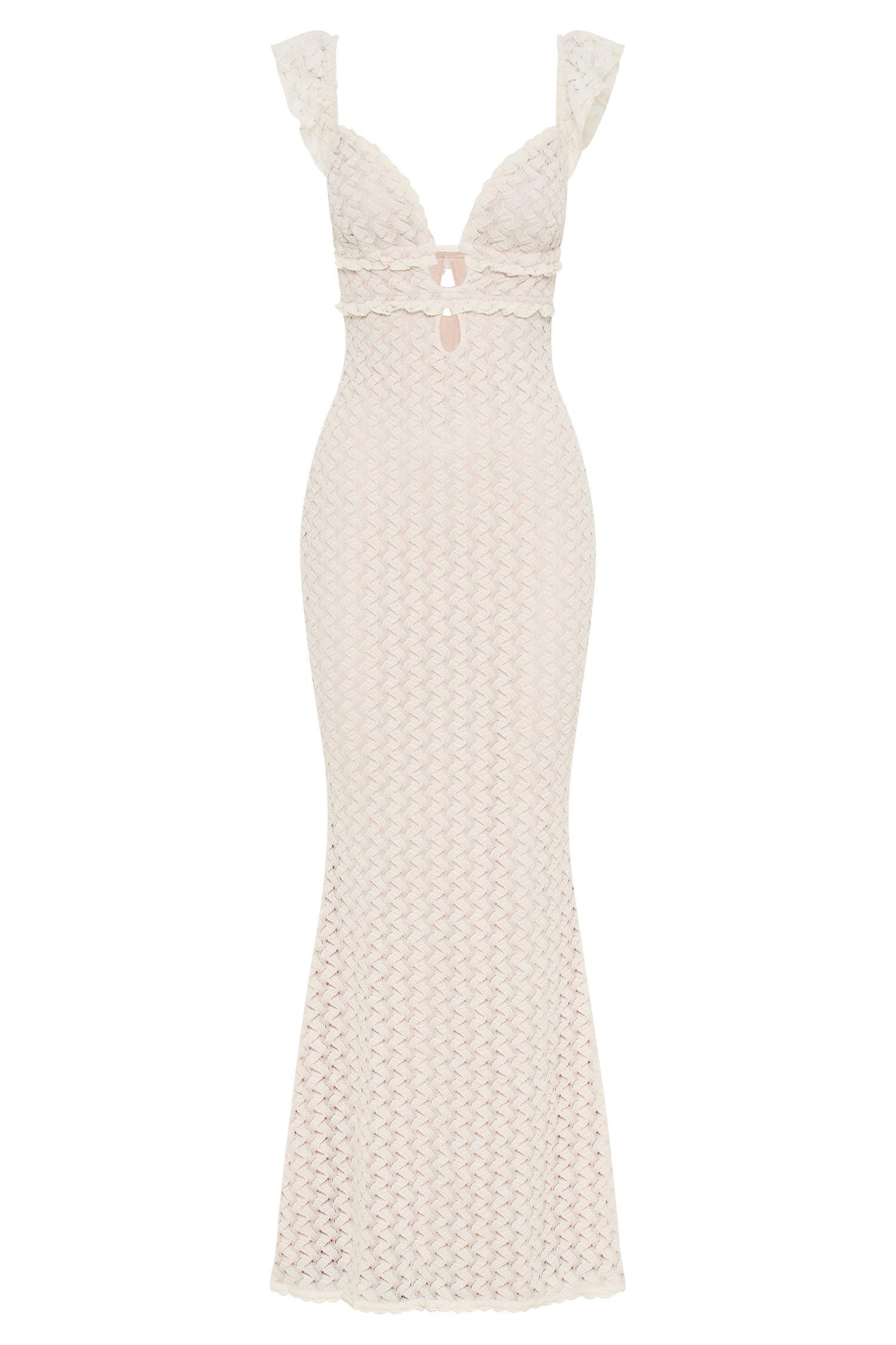 Ezra Lace Maxi Dress - Ivory Product Image