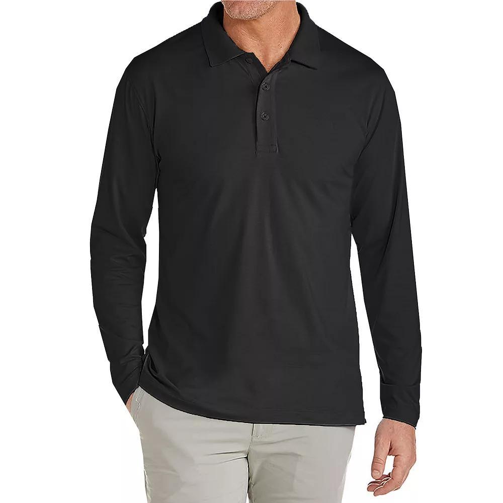 Men's JumpStart Modern Fit Long Sleeve Polo Shirt, Size: Large, Black Product Image
