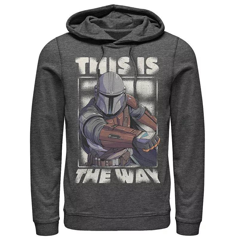 Men's Star Wars The Mandalorian This Is The Way Portrait Hoodie, Size: XXL, Grey Heather Product Image