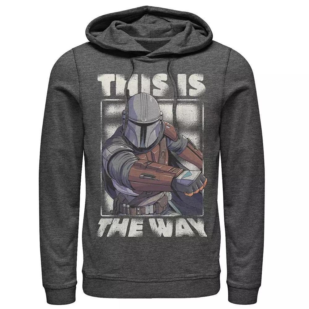 Men's Star Wars The Mandalorian This Is The Way Portrait Hoodie, Size: XXL, Grey Heather Product Image