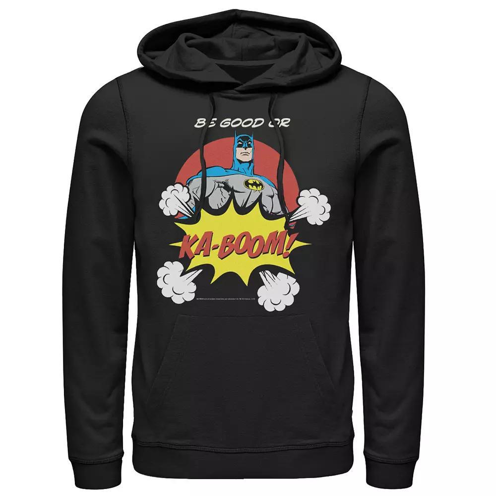 Men's DC Comics Batman Ka-Boom Pop Art Text Poster Hoodie, Size: Small, Blue Product Image