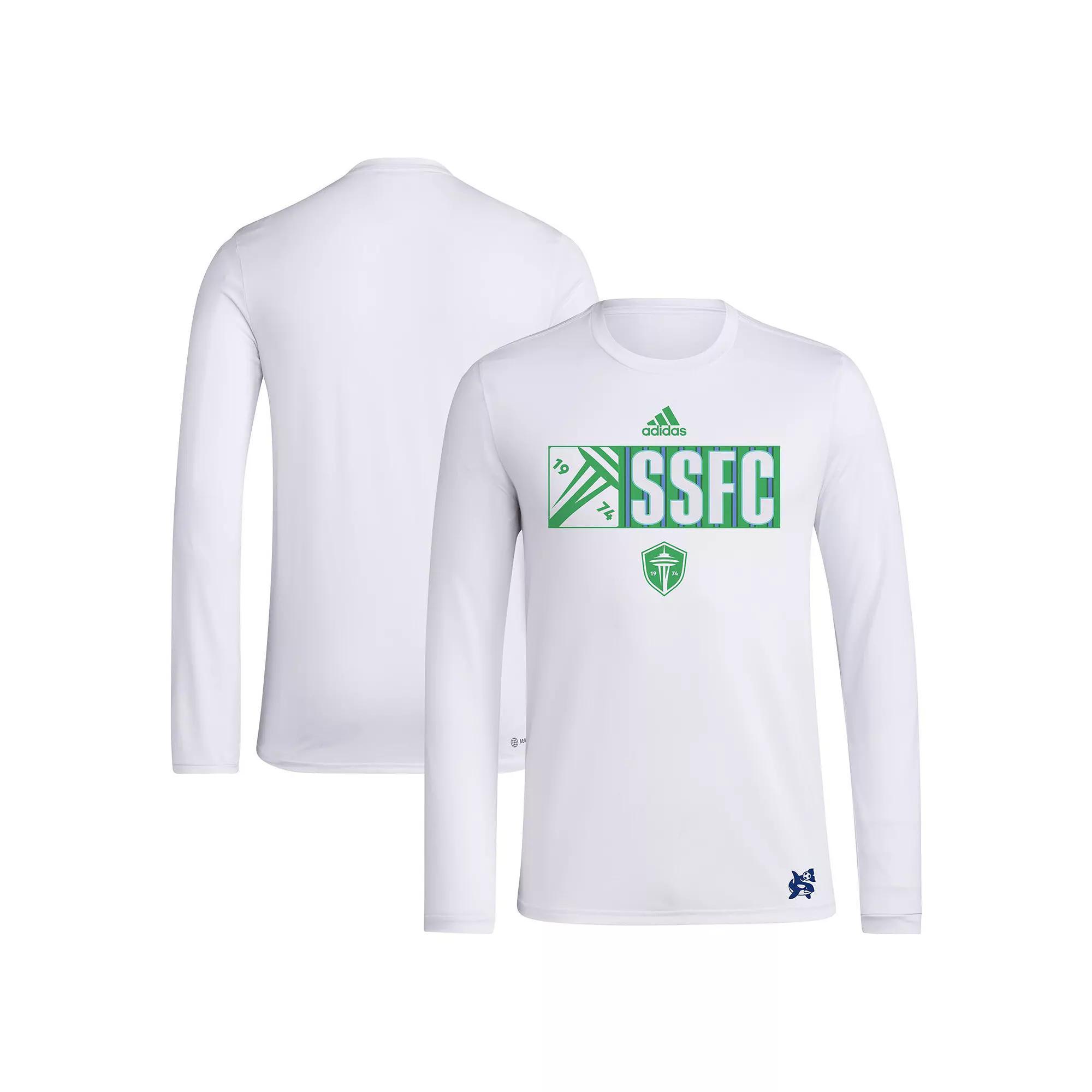 Mens adidas Seattle Sounders FC 2024 Jersey Hook AEROREADY Long Sleeve T-Shirt Product Image