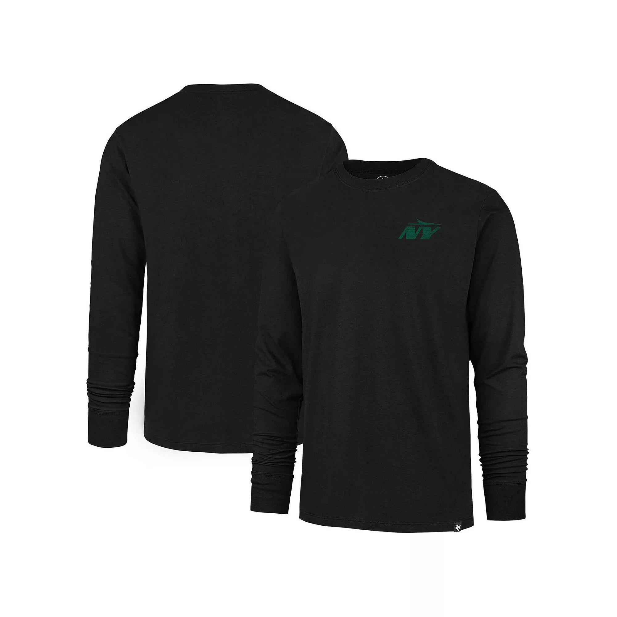 Men's '47  Black New York Jets Premier Franklin Long Sleeve T-Shirt, Size: 2XL Product Image
