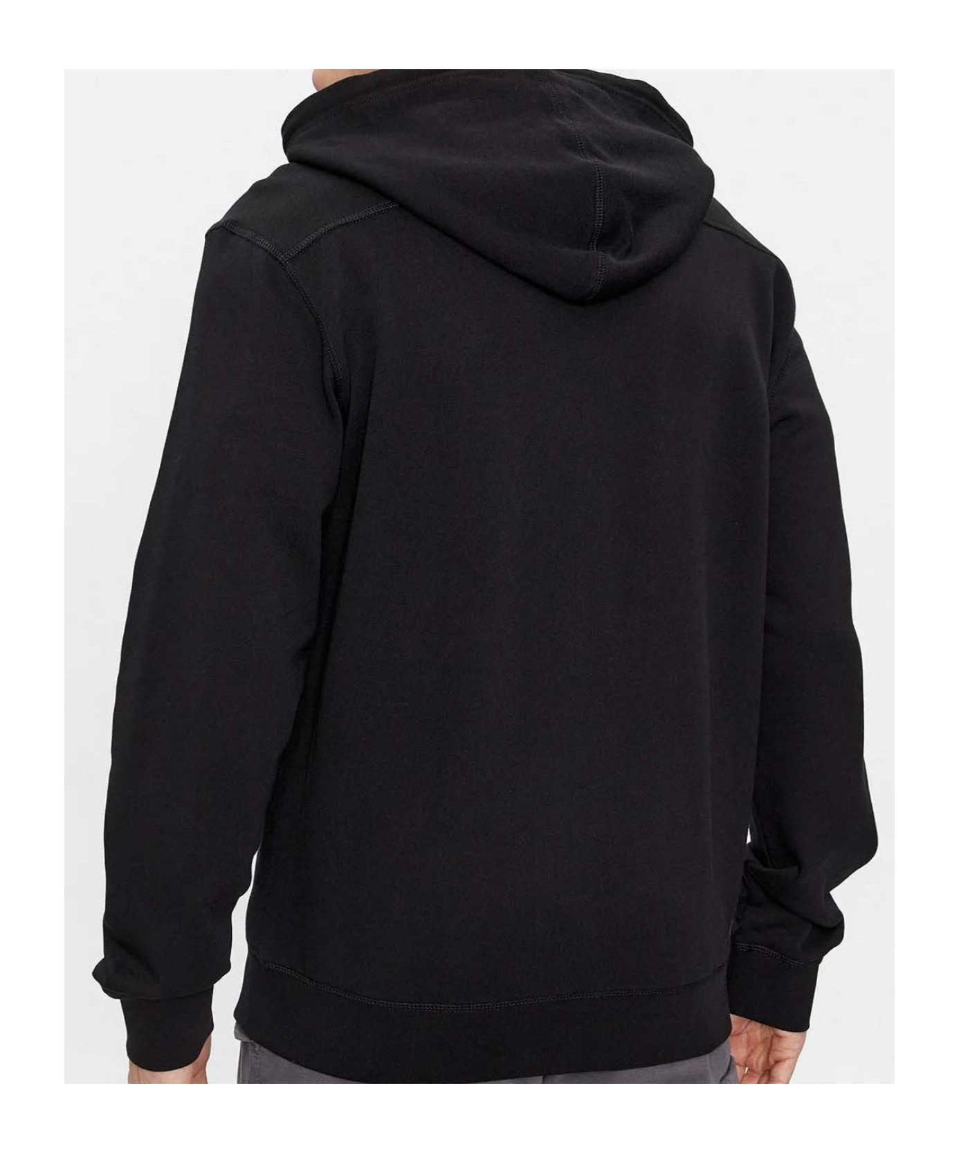 HUGO BOSS Long-sleeved Hooded Hoodie In Black Product Image