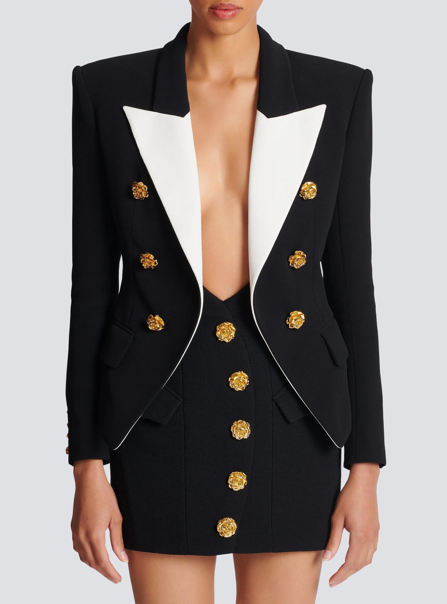 Slim-fit jacket with Roses buttons Product Image