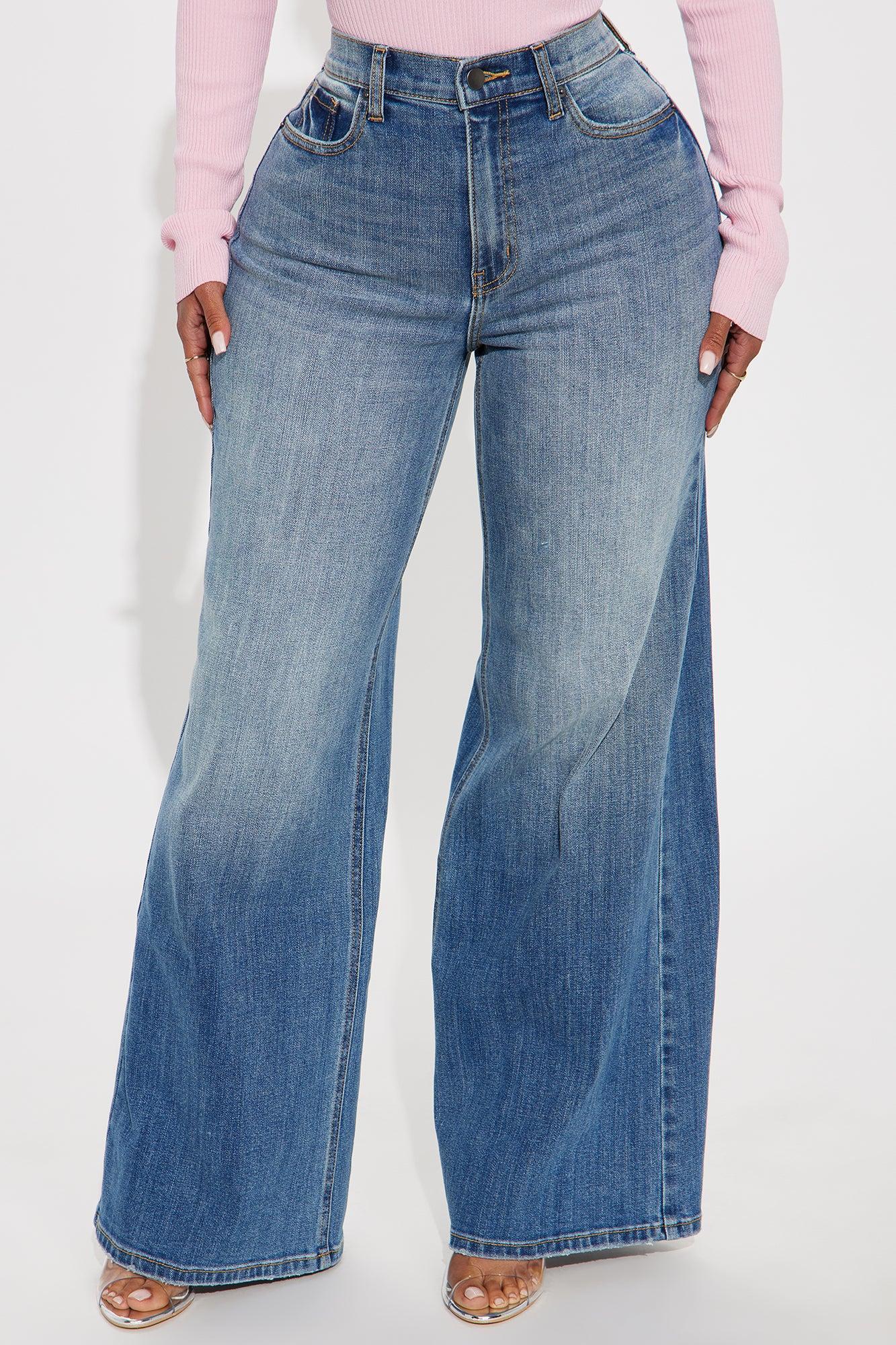 We Belong Together Wide Leg Jeans - Medium Wash Female Product Image
