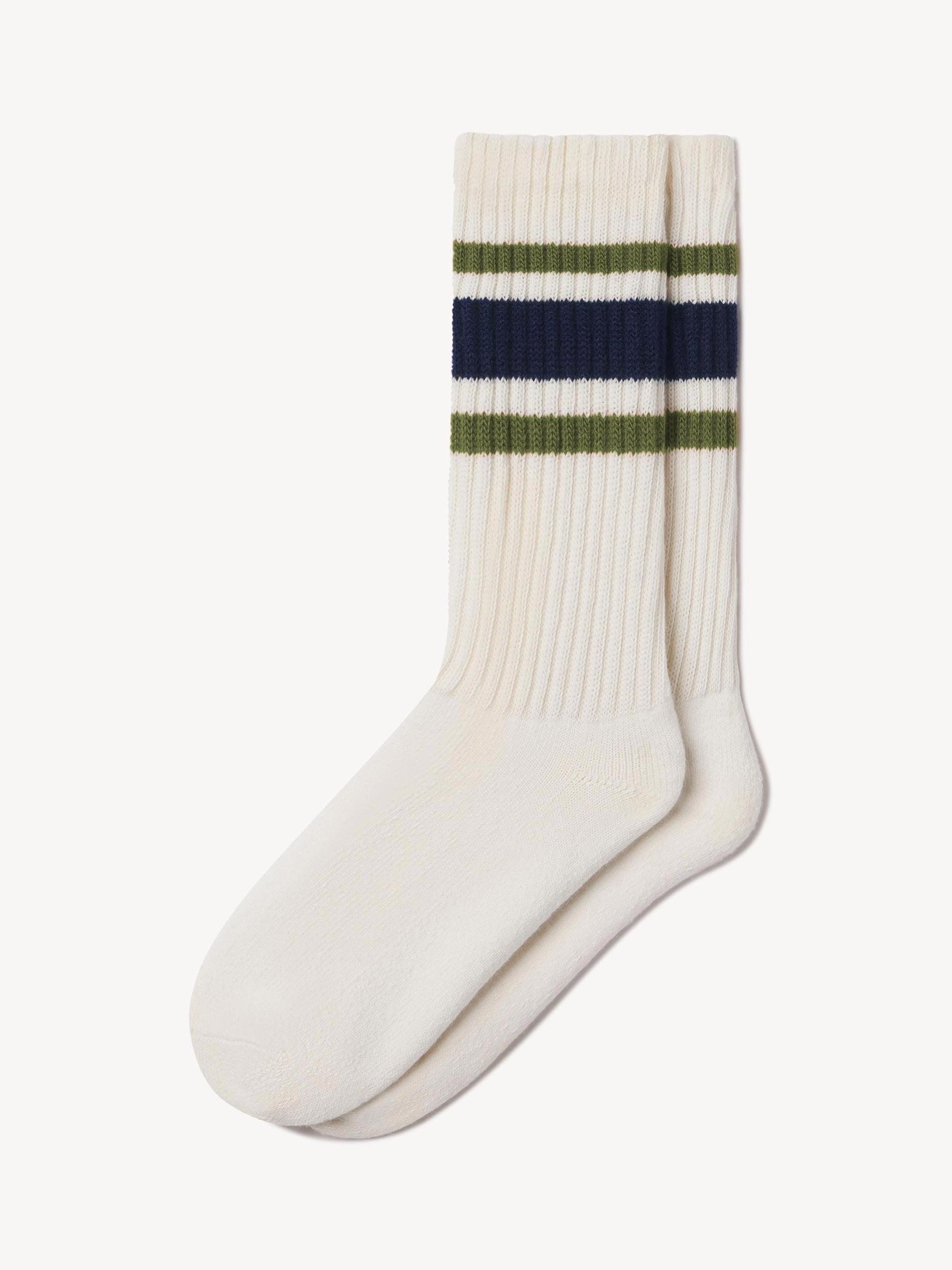Chive/Navy Two Plus One Sport Sock Product Image