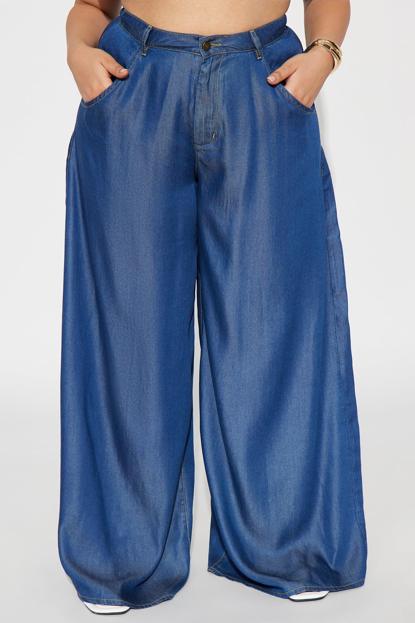 Claire Wide Leg Pant - Dark Wash Female Product Image