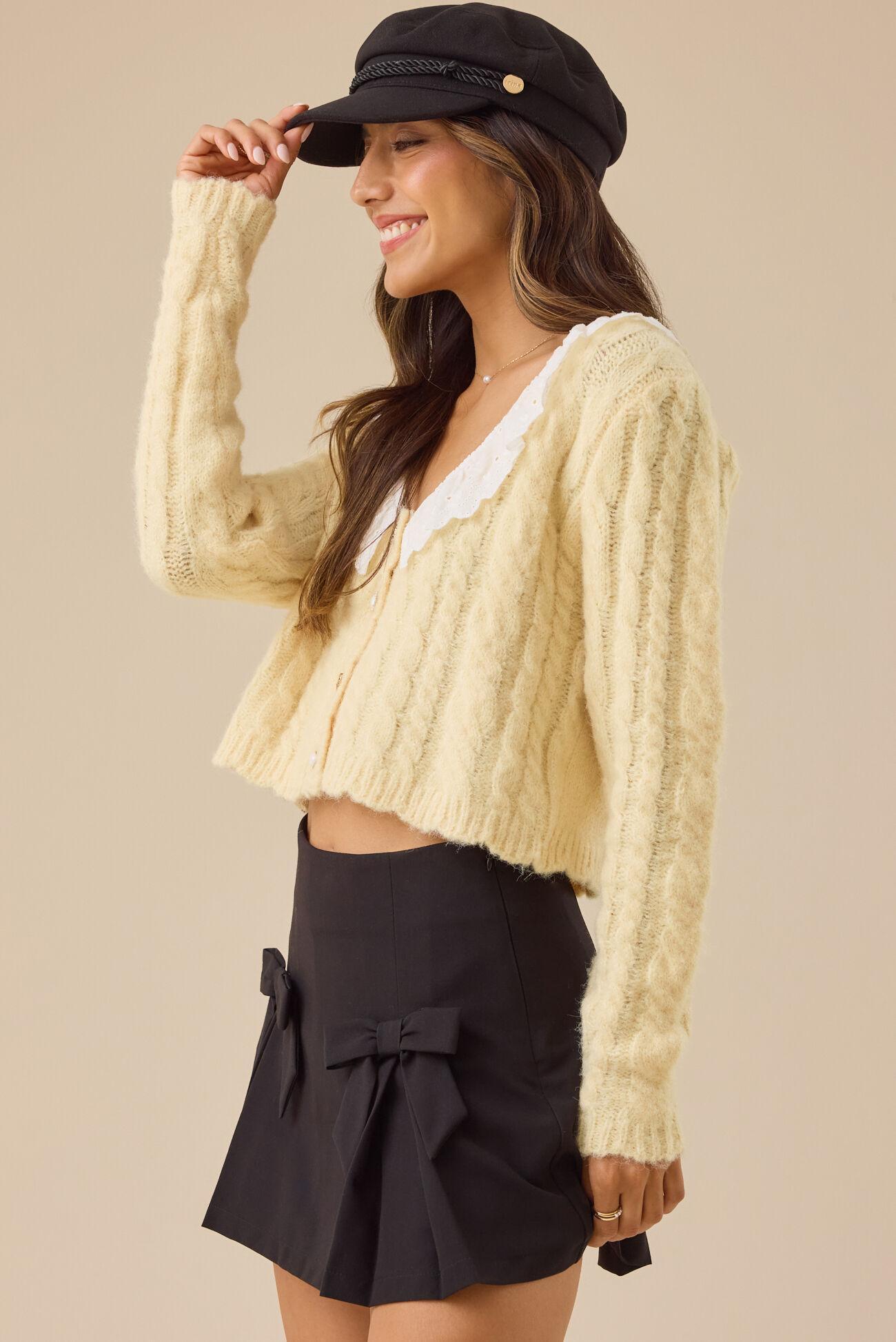 Millicent Heart Button-Down Cardigan Product Image