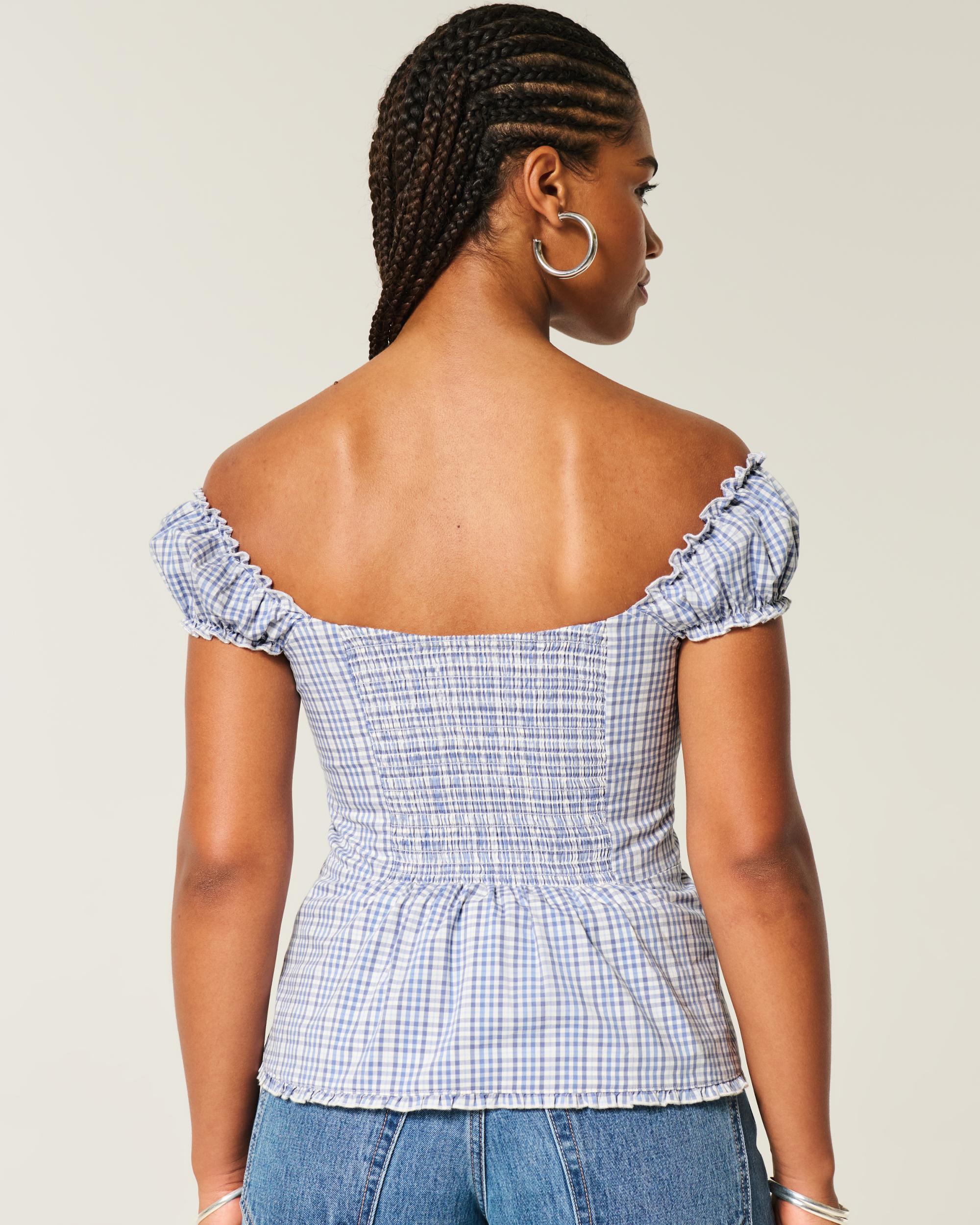 On/Off-the-Shoulder Poplin Blouse Product Image