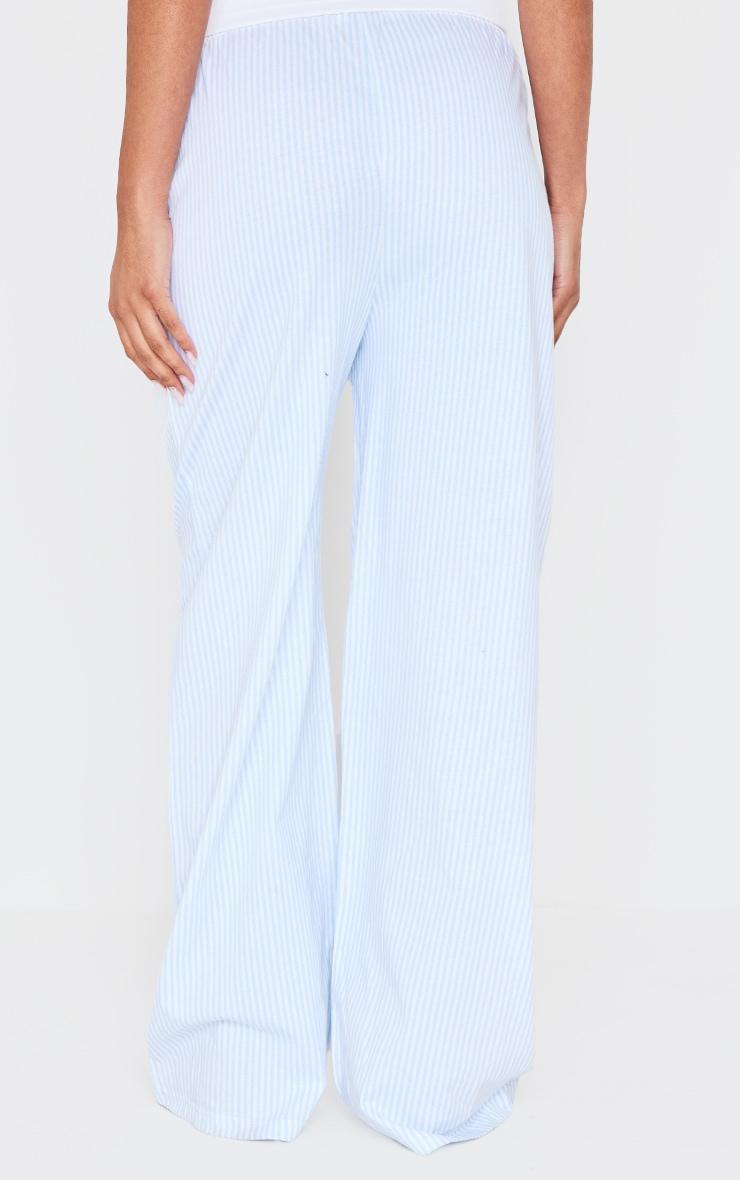 PRETTYLITTLETHING Blue Stripe Wide Leg Pj Bottoms Product Image
