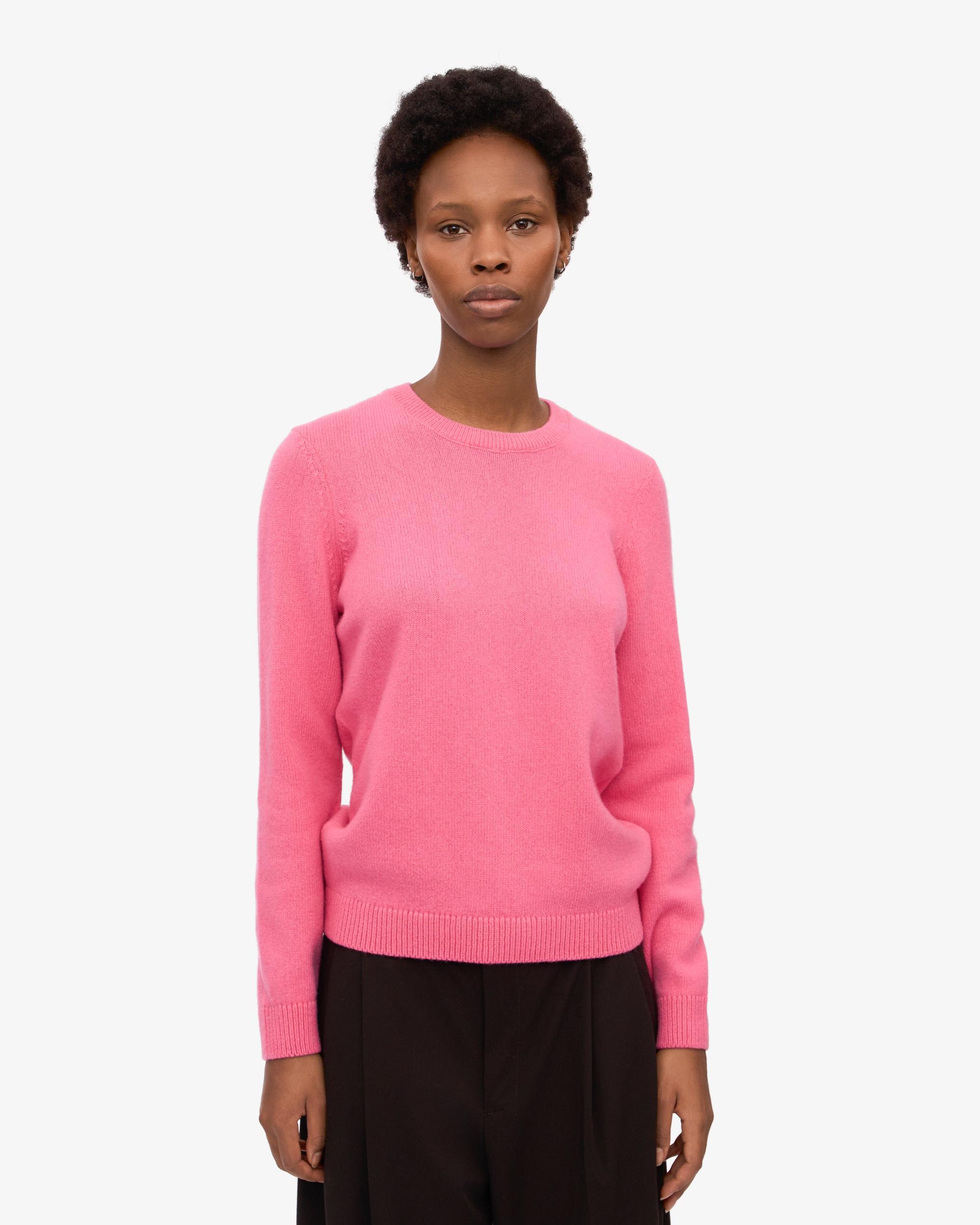 Women Classic Merino Wool Crew - Bubblegum Pink Product Image