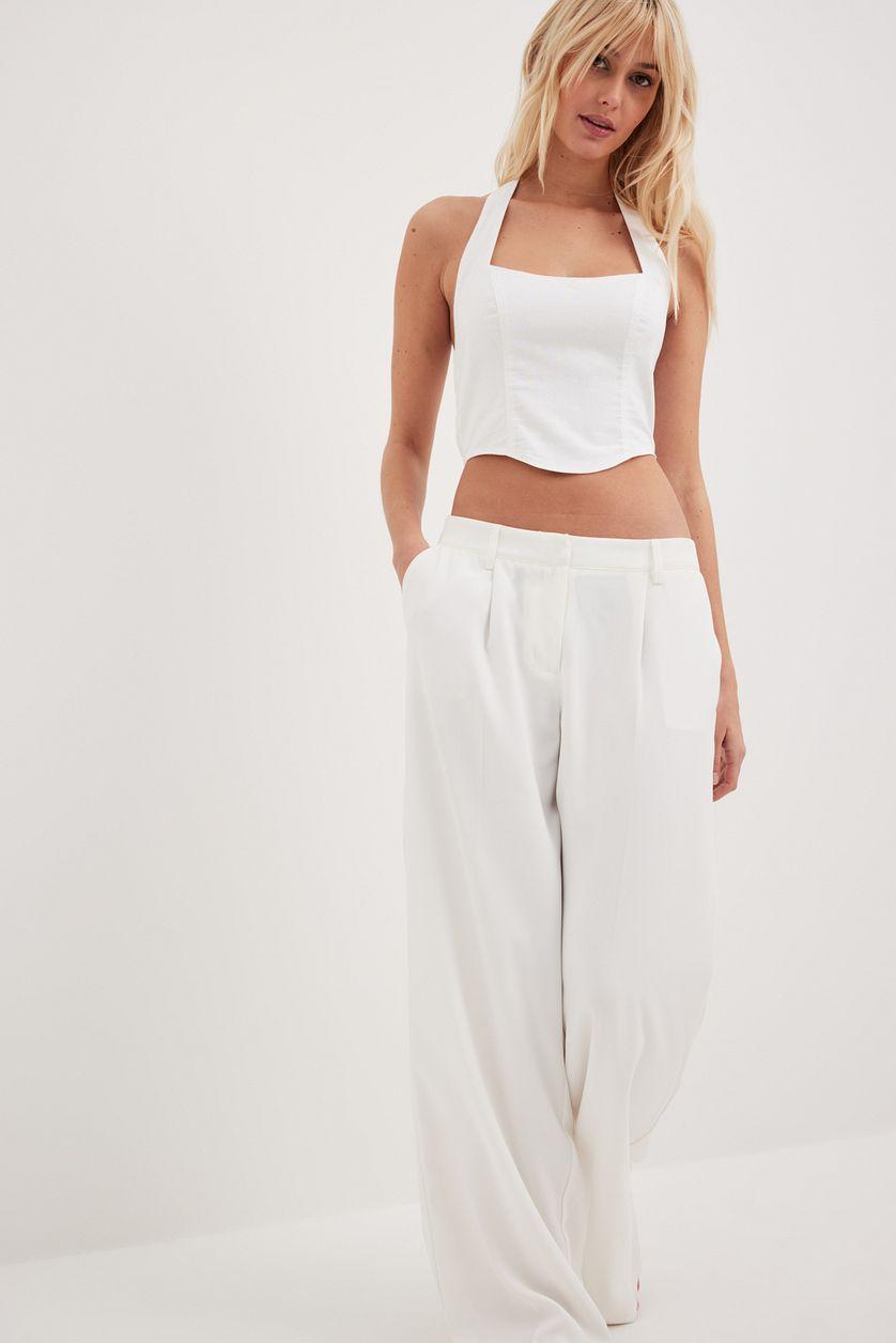 Halterneck Linen Top Product Image