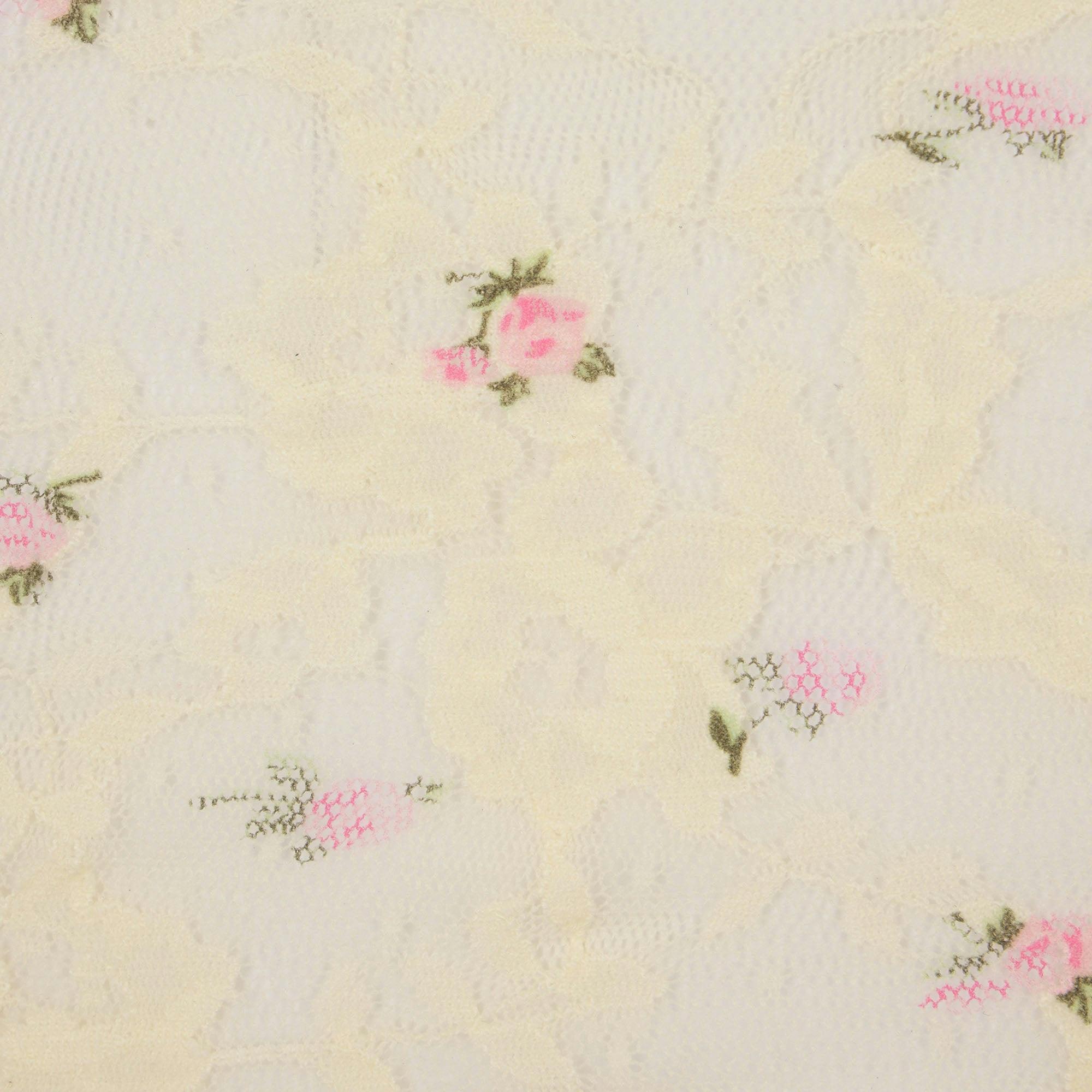 STRETCH LACE BRIEF | BUTTER ROSEBUD PRINT Product Image