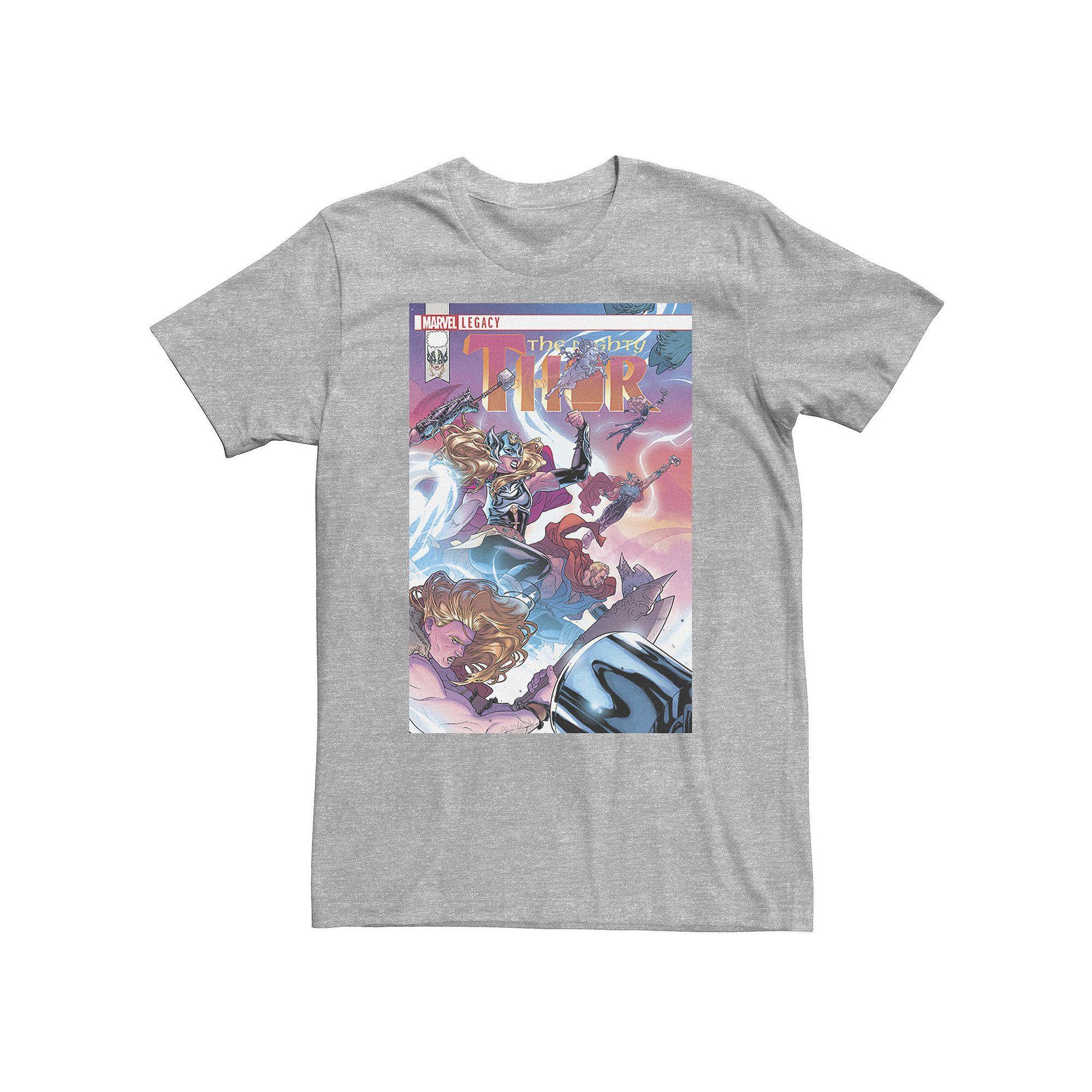 Big & Tall Marvel Thor Family Feud Legacy Comic Cover Tee, Men's, Size: 3XL Tall, Athletic Grey Product Image