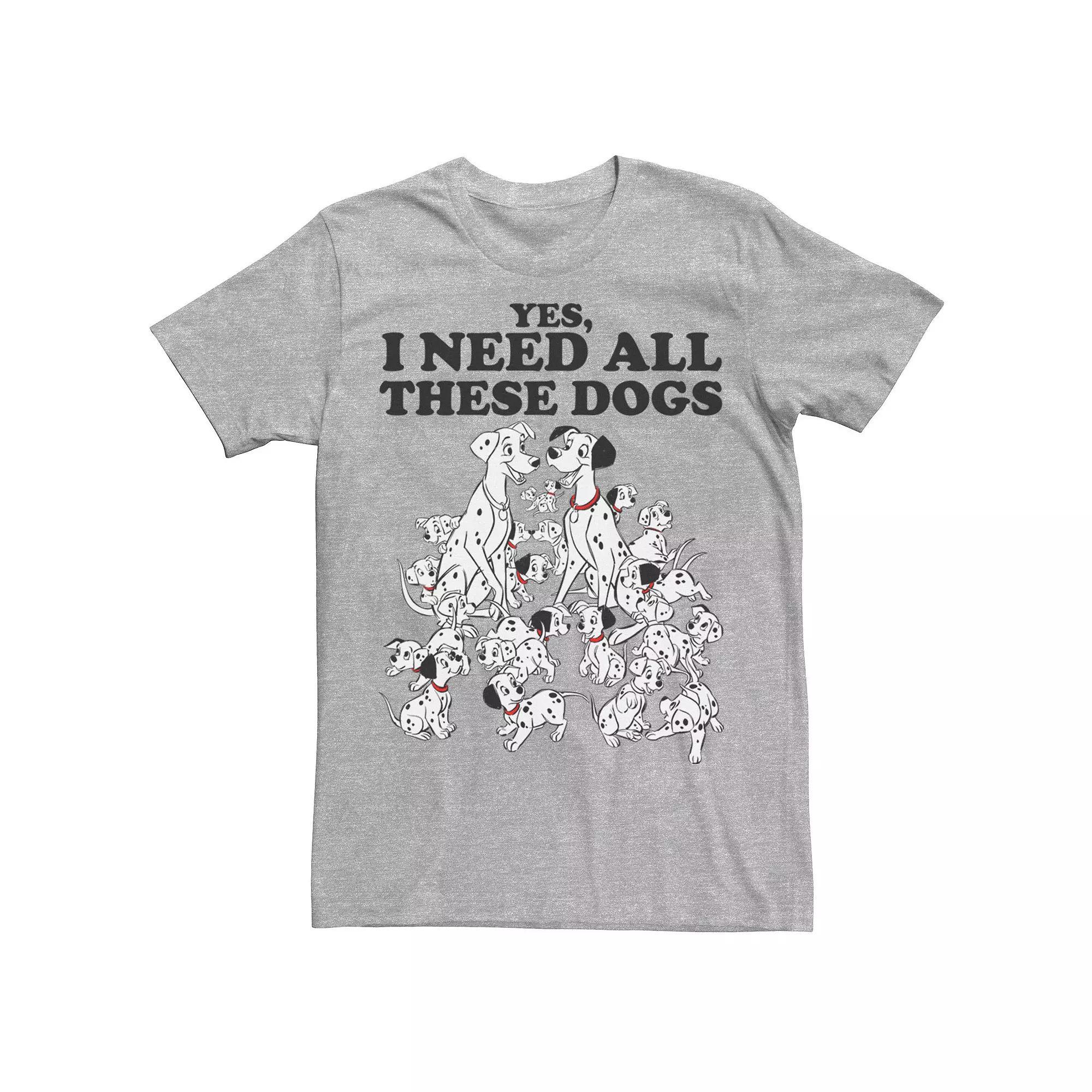 Disney's 101 Dalmatians Men's Sleeping Puppies I Need A Nap Tee, Size: Large, Athletic Grey Product Image