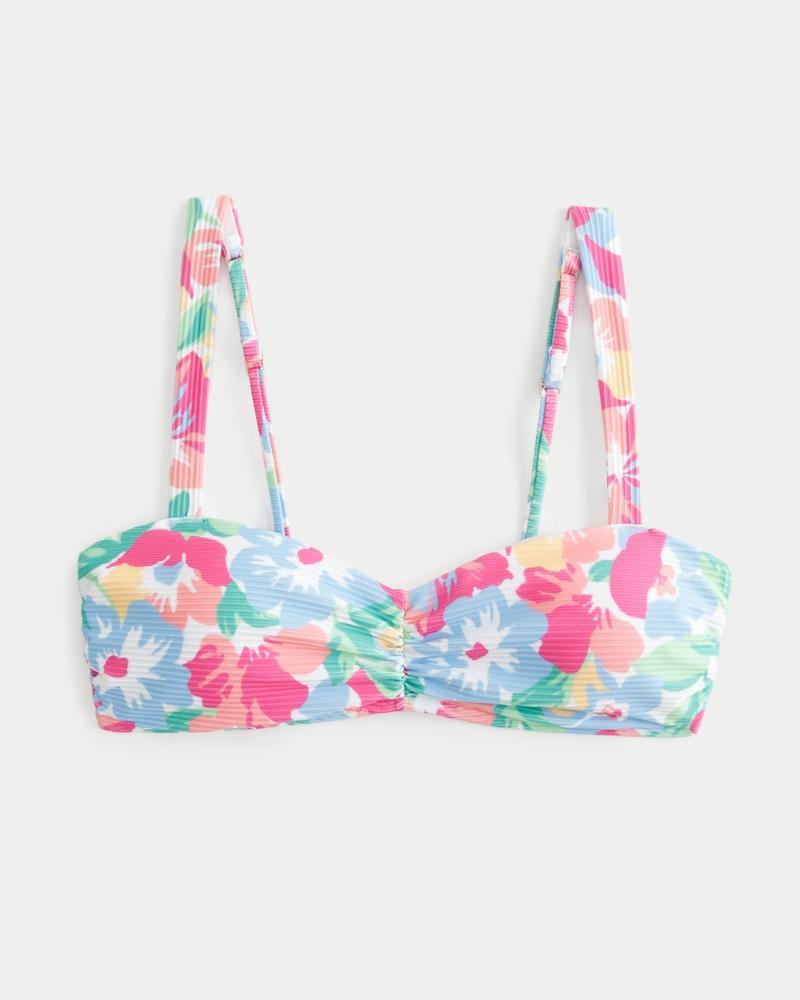 Ribbed Cinch Scoop Bikini Top Product Image