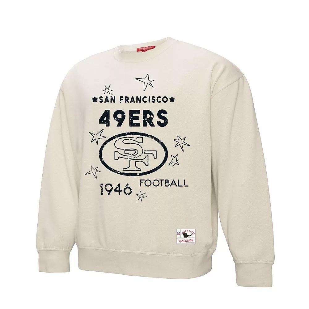 Women's Mitchell & Ness Cream San Francisco 49ers Shooting Stars Pullover Sweatshirt, Size: XS, Beige Product Image