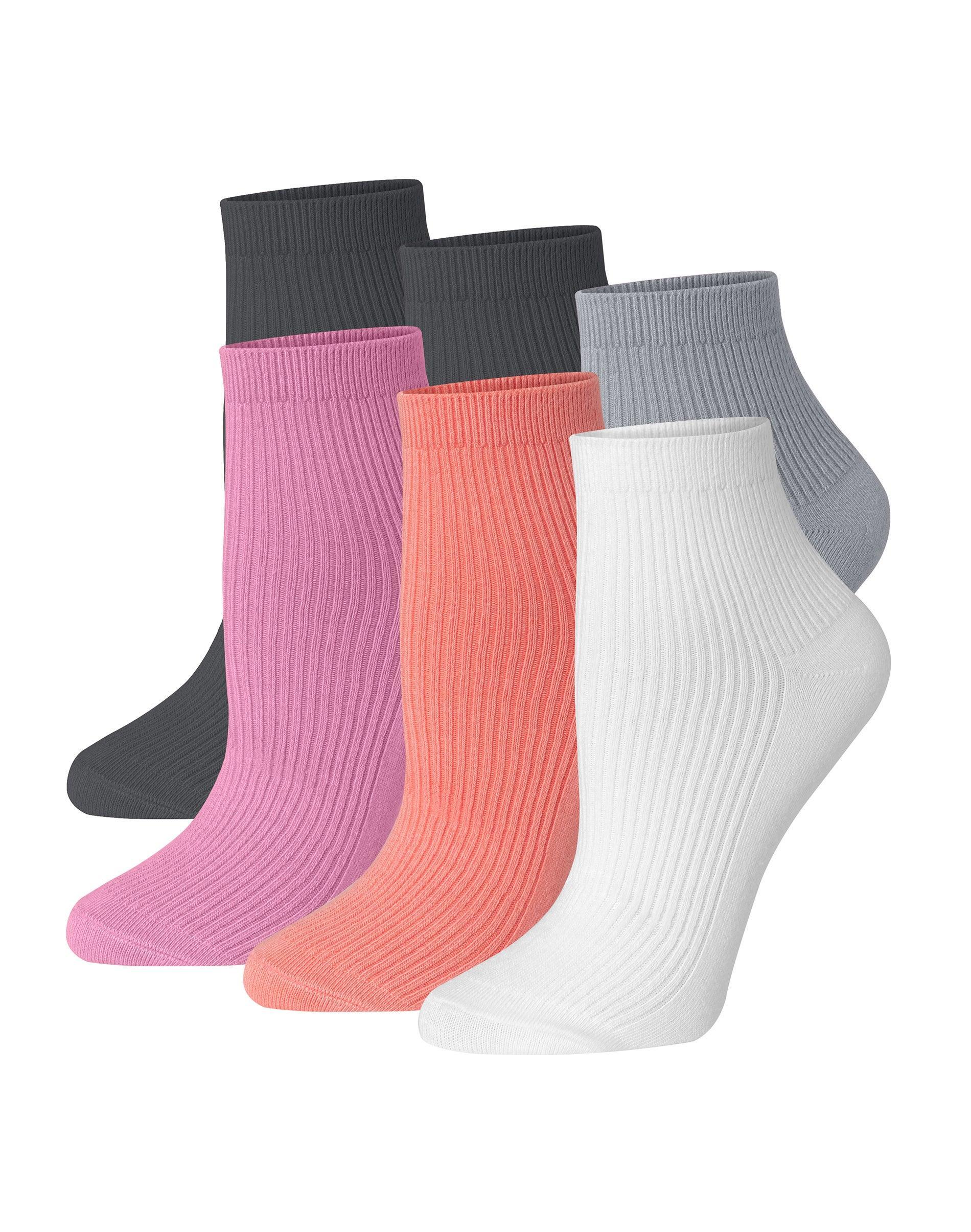Hanes Originals Womens SuperSoft Ankle Socks, 6-Pairs Navy Rolltop 5-9 Product Image
