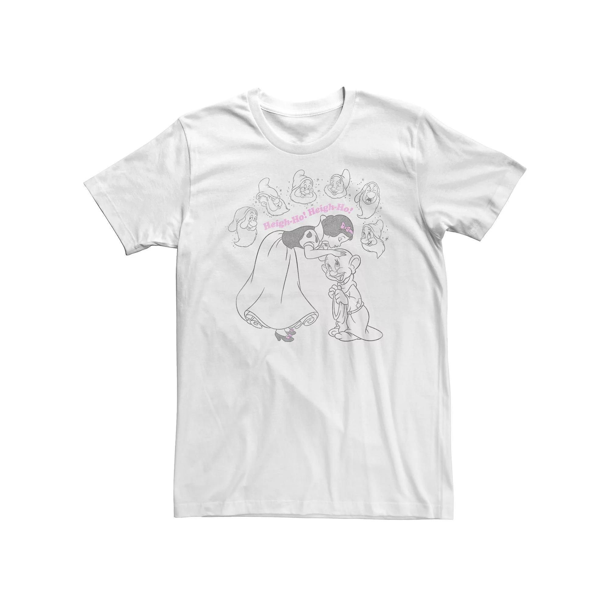 Big & Tall Disney Snow White And The Seven Dwarfs Heigh-Ho Line Art Tee, Men's, Size: 3XL Tall Product Image