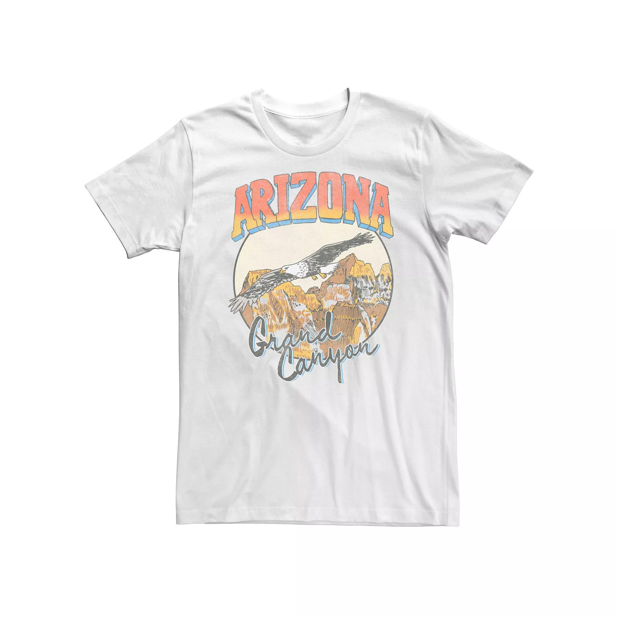 Big & Tall Eagle Flying Grand Canyon Arizona Circle Graphic Tee, Men's, Size: 3XL Tall, White Product Image