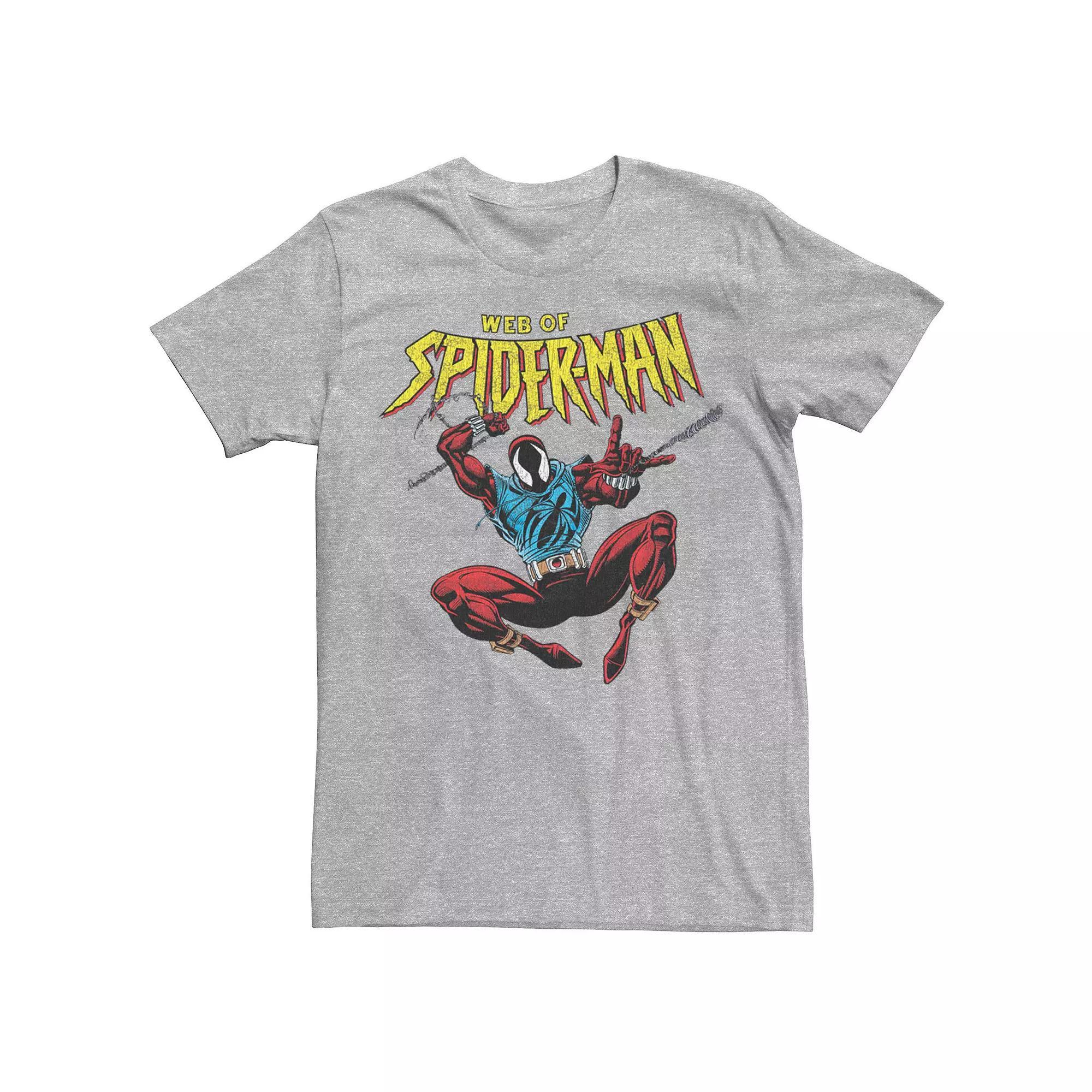 Men's Marvel Spider-Man Web Of Spider-Man Portrait Tee, Size: XL, Athletic Grey Product Image