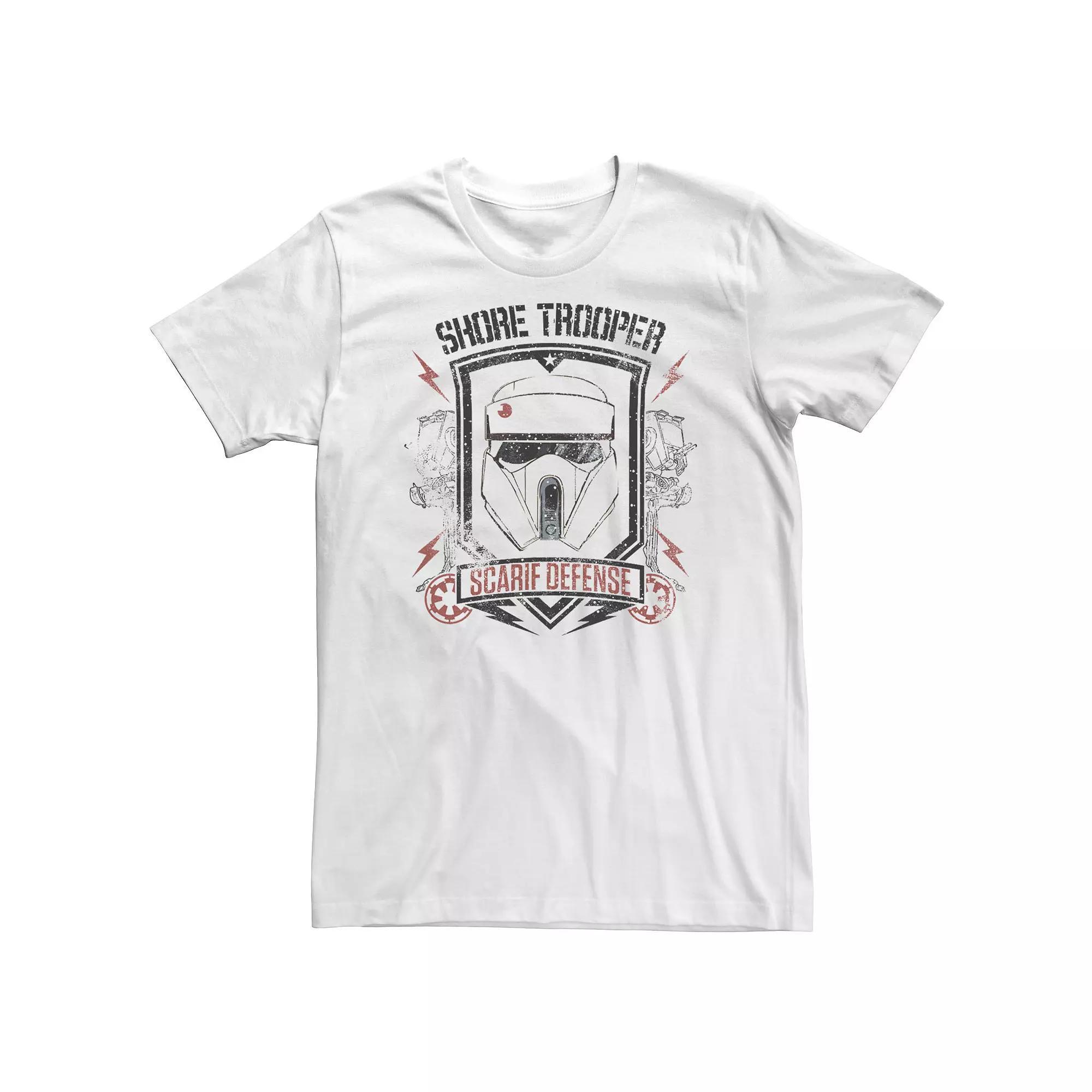 Big & Tall Star Wars Rogue One Shoretrooper Scarif Defense Tee, Men's, Size: 4XL, White Product Image