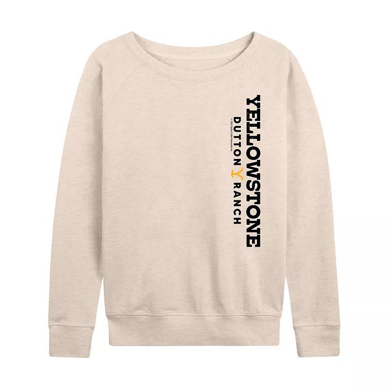 Womens Yellowstone Dutton Ranch French Terry Long Sleeve Tee, Girls Brown Product Image