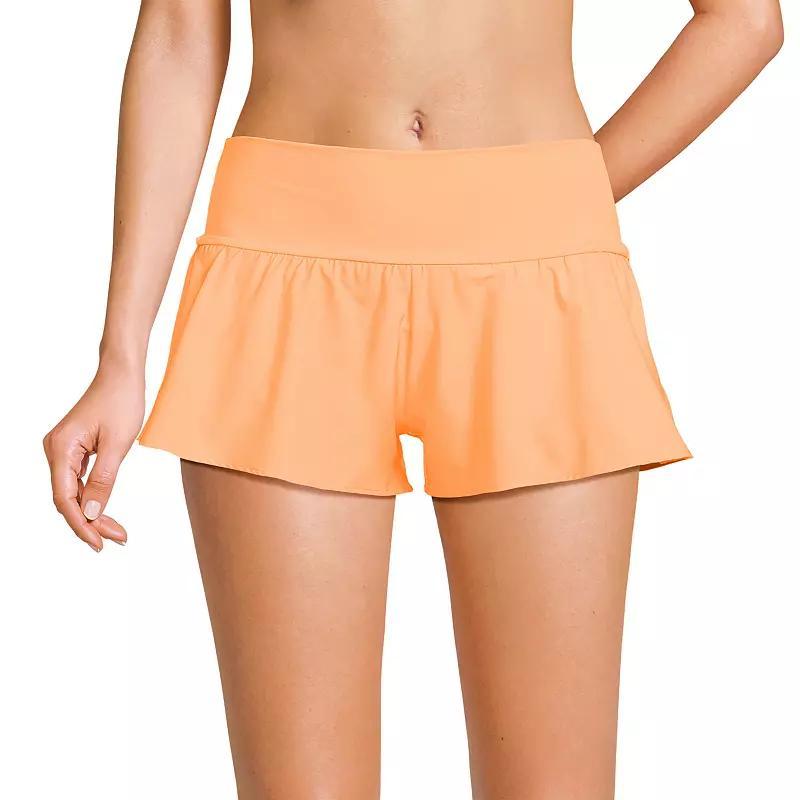 Women's Lands' End 3-Inch Pinchless Flutter Swim Bottoms, Size: 8, Deep  Blue Product Image