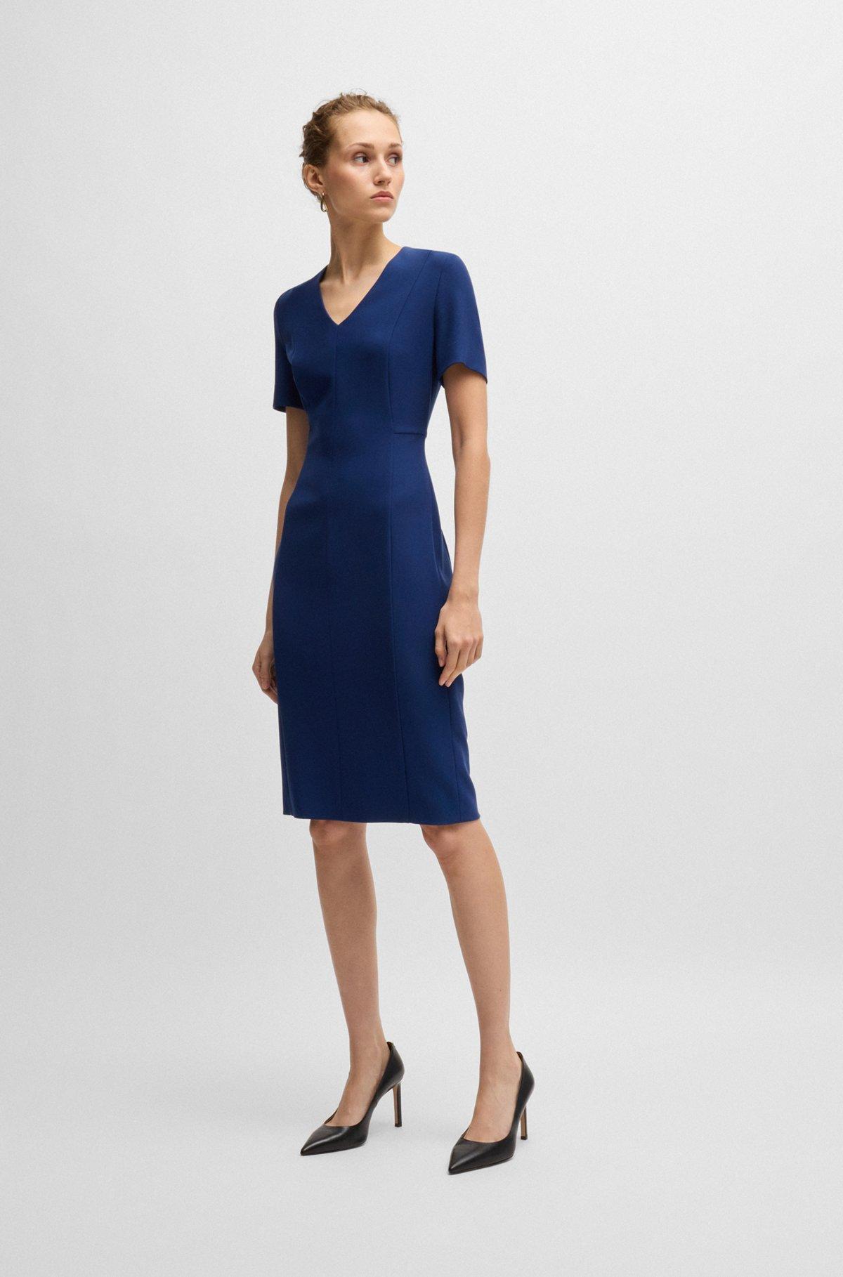 V-neck dress in stretch fabric Product Image