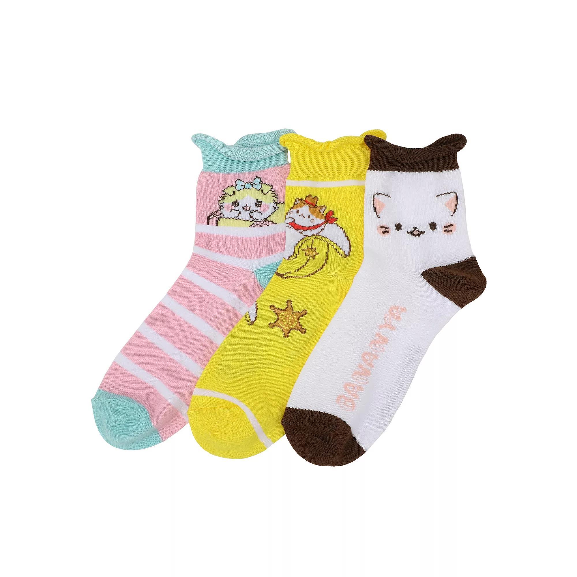 Women's Bananya Quarter Crew Socks 3-Pack, Size: 5-10 Product Image
