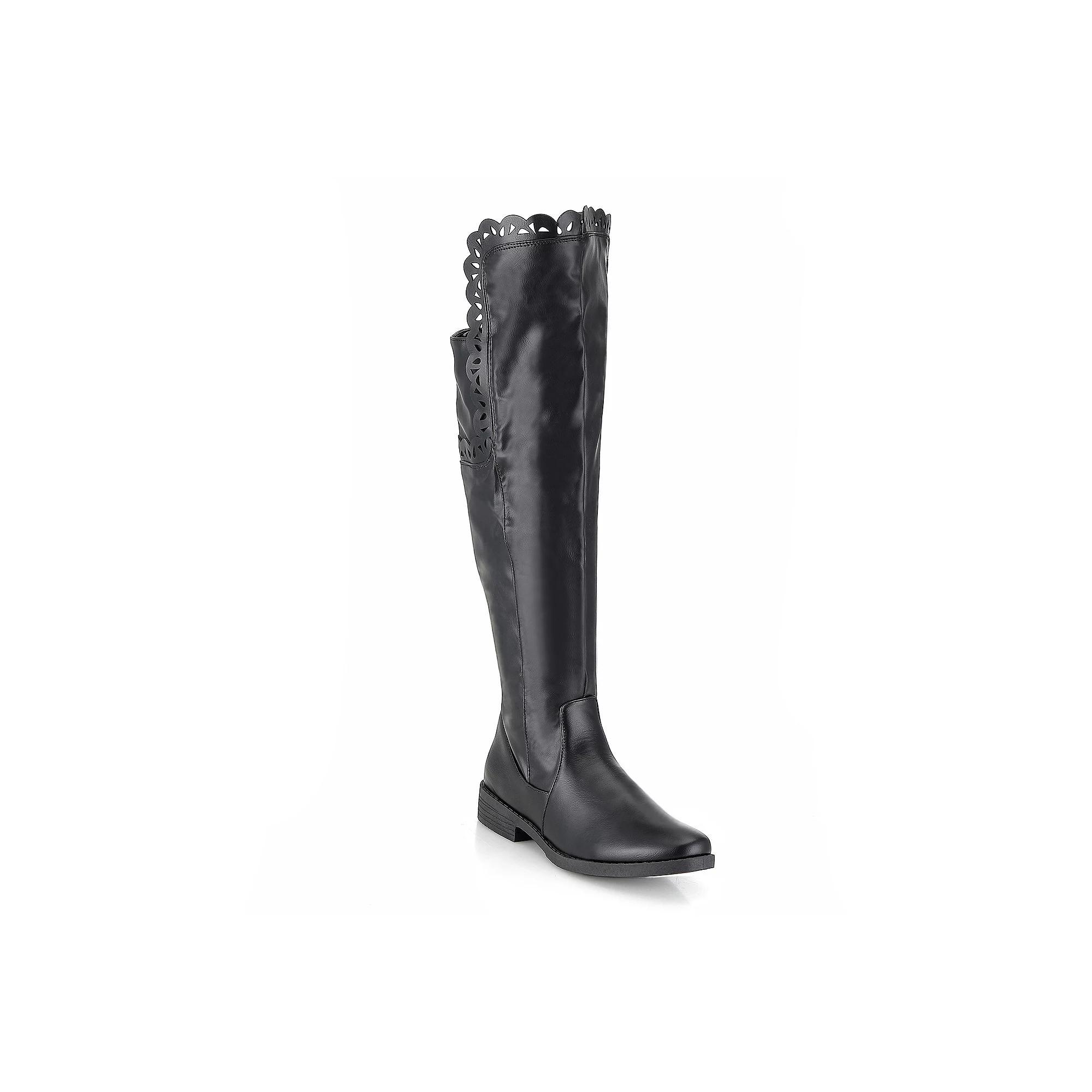 Henry Ferrera Charm-504 Women's Thigh-High Boots, Size: 8, Black Product Image