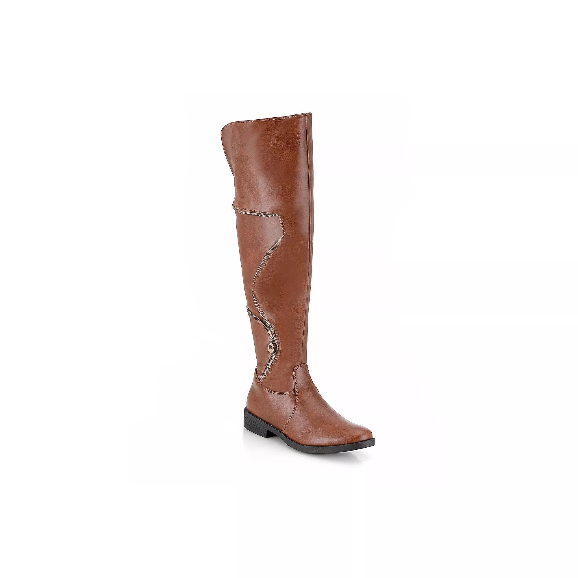 Henry Ferrera Charm-506 Women's Knee-High Boots, Size: 11, Brown Product Image