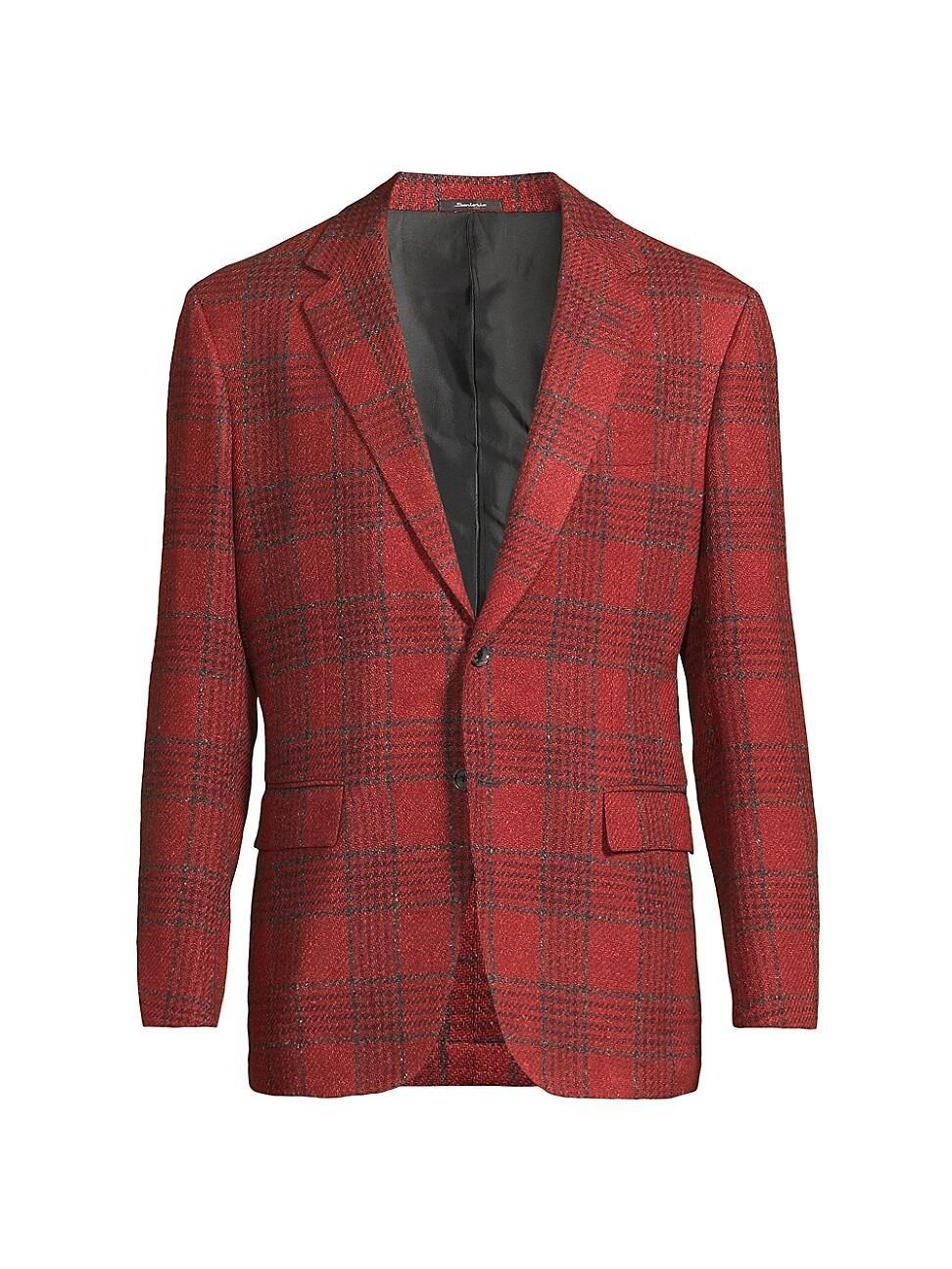 Mens Red Pow Check Sport Jacket Product Image