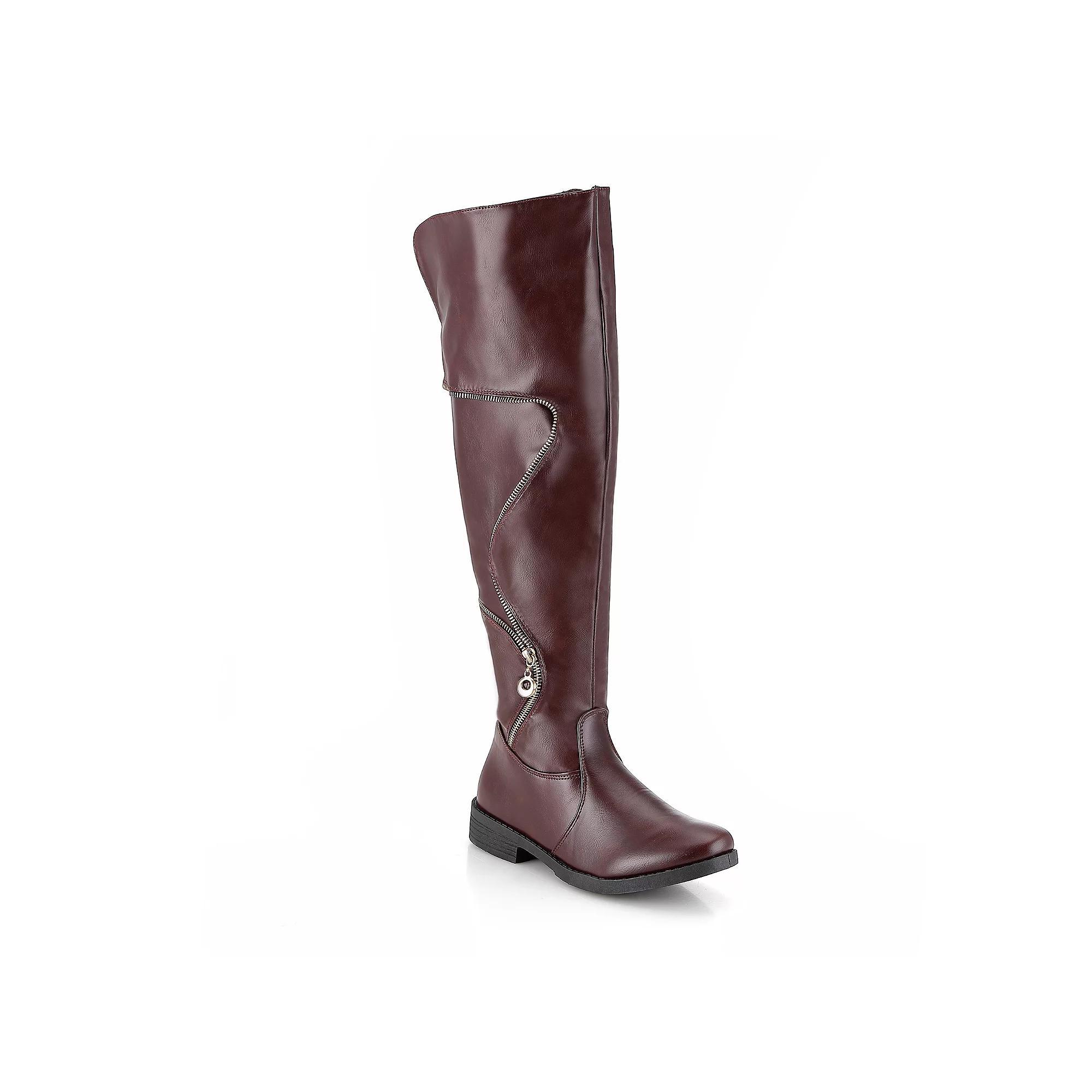 Henry Ferrera B903 Women's Knee-High Boots, Size: 7, Red Product Image