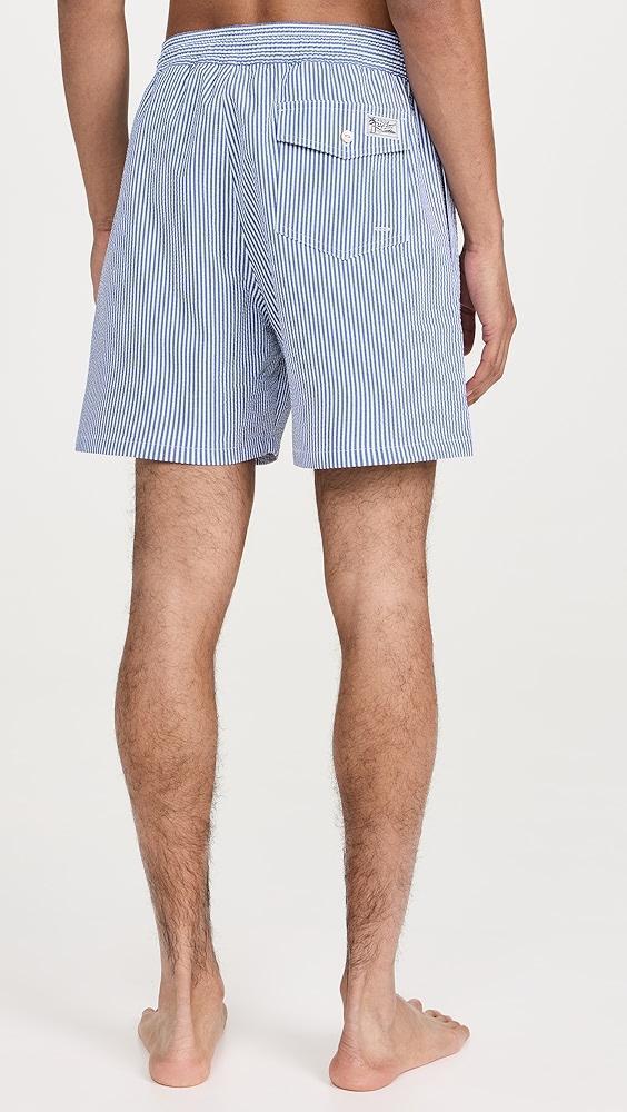 Polo Ralph Lauren Traveler Seersucker Swim Trunks 6" | Shopbop Product Image