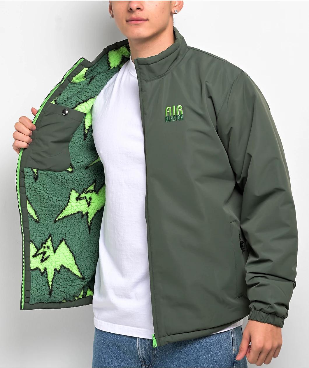 Airblaster Double Puff Green Reversible 5K Snowboard Jacket Product Image