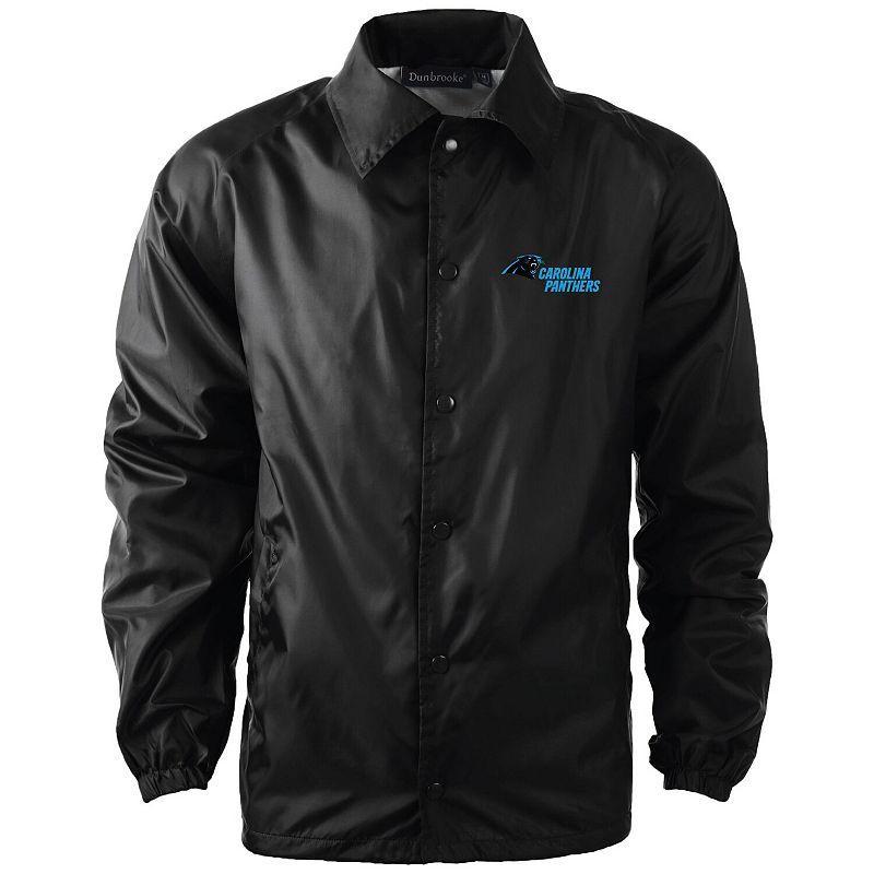 Mens Carolina Panthers Coaches Classic Raglan Full-Snap Windbreaker Jacket Product Image