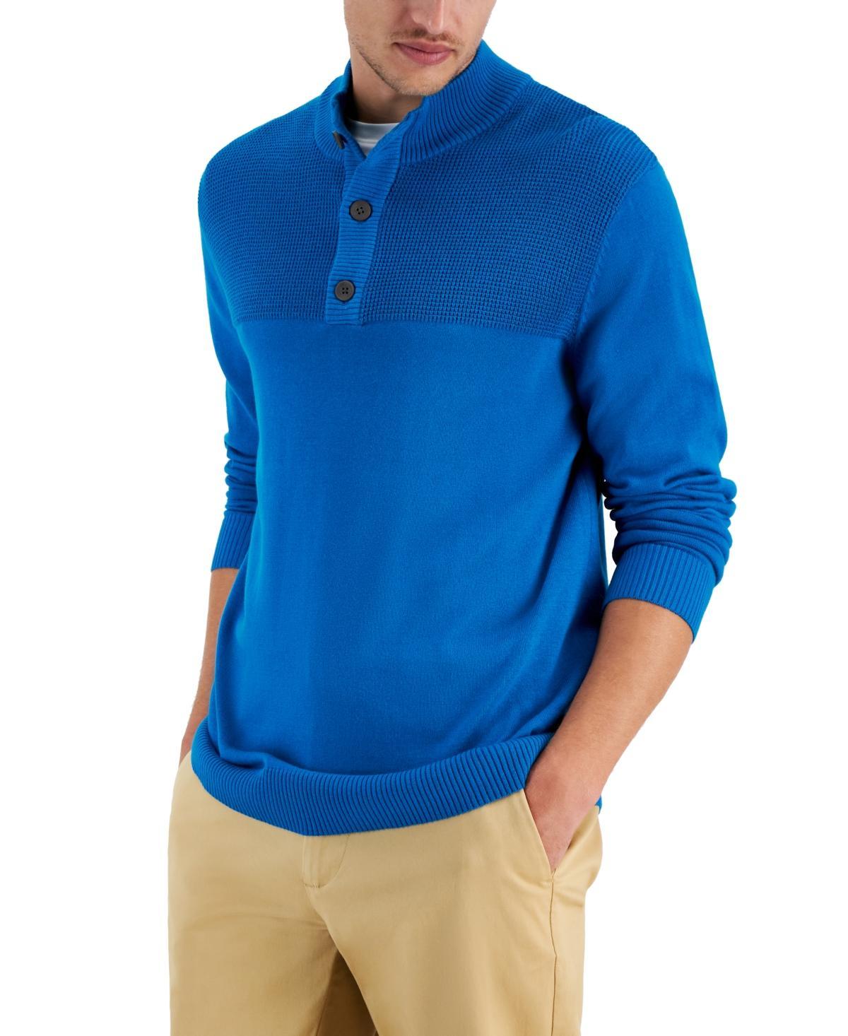 Club Room Mens Button Mock Neck Sweater, Created for Macys Product Image