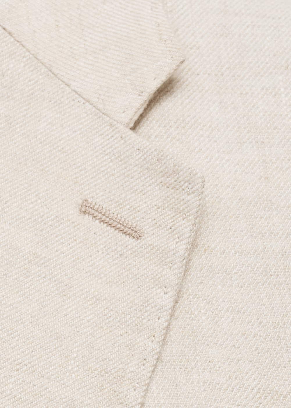 100% linen slim-fit suit blazer - Men | MANGO USA Product Image