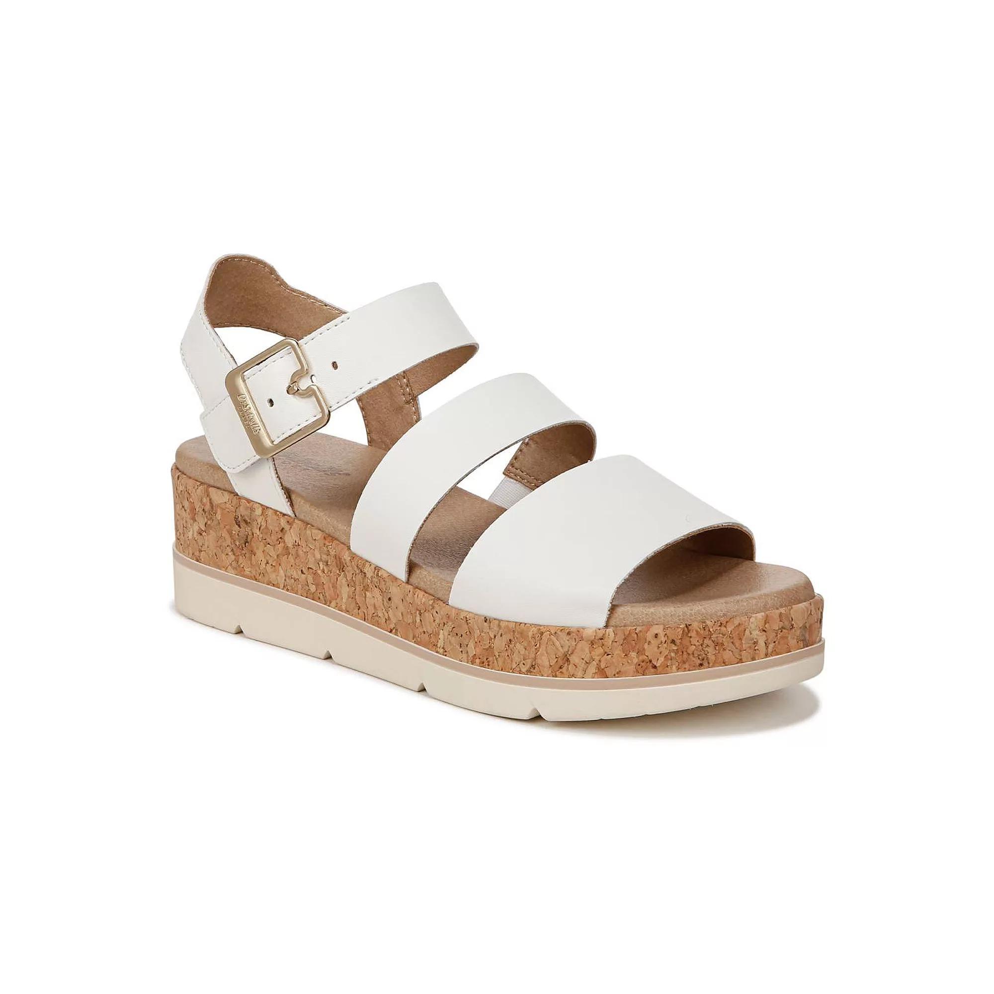 Dr. Scholl's Once Twice Women's Platform Sandals, Size: 8.5, White Product Image