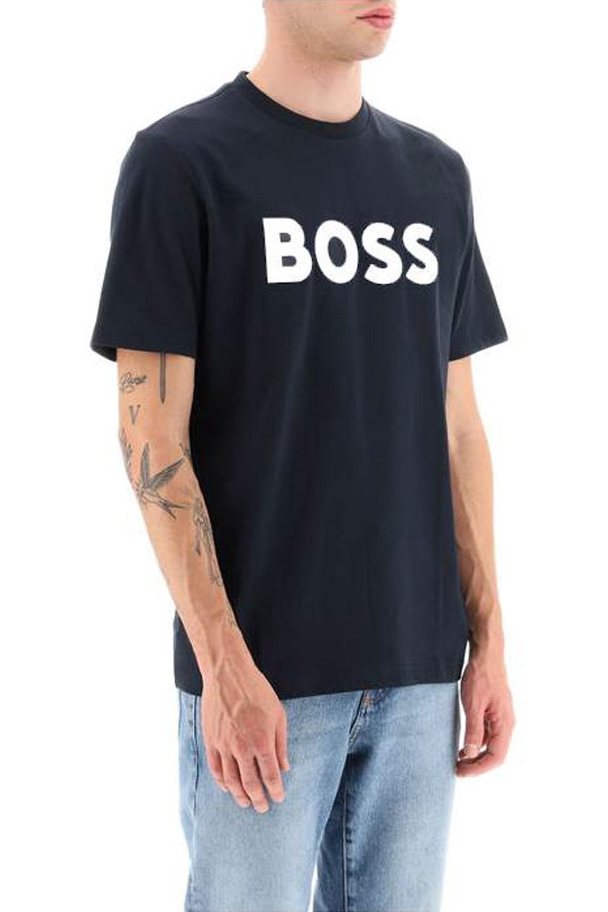 HUGO BOSS T-shirt With Logo In Blue Product Image