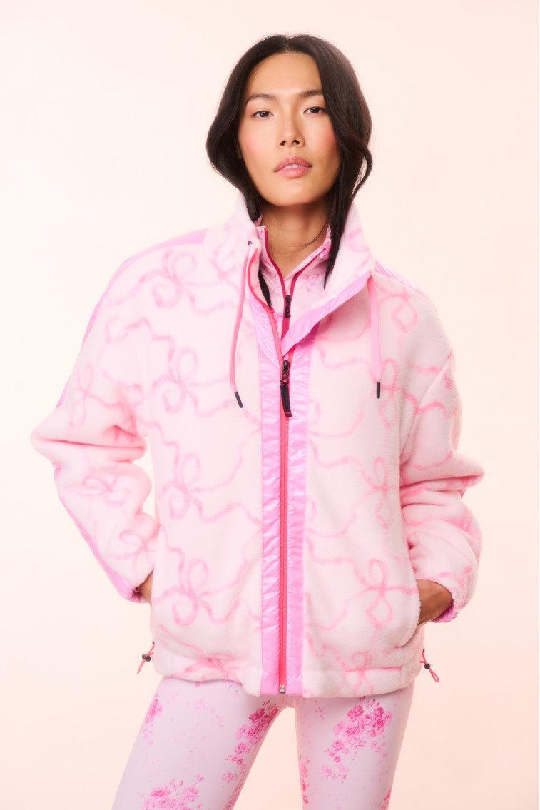 BOGNER FIRE+ICE x LoveShackFancy Ninetta Fleece Jacket - HIBISCUS Product Image