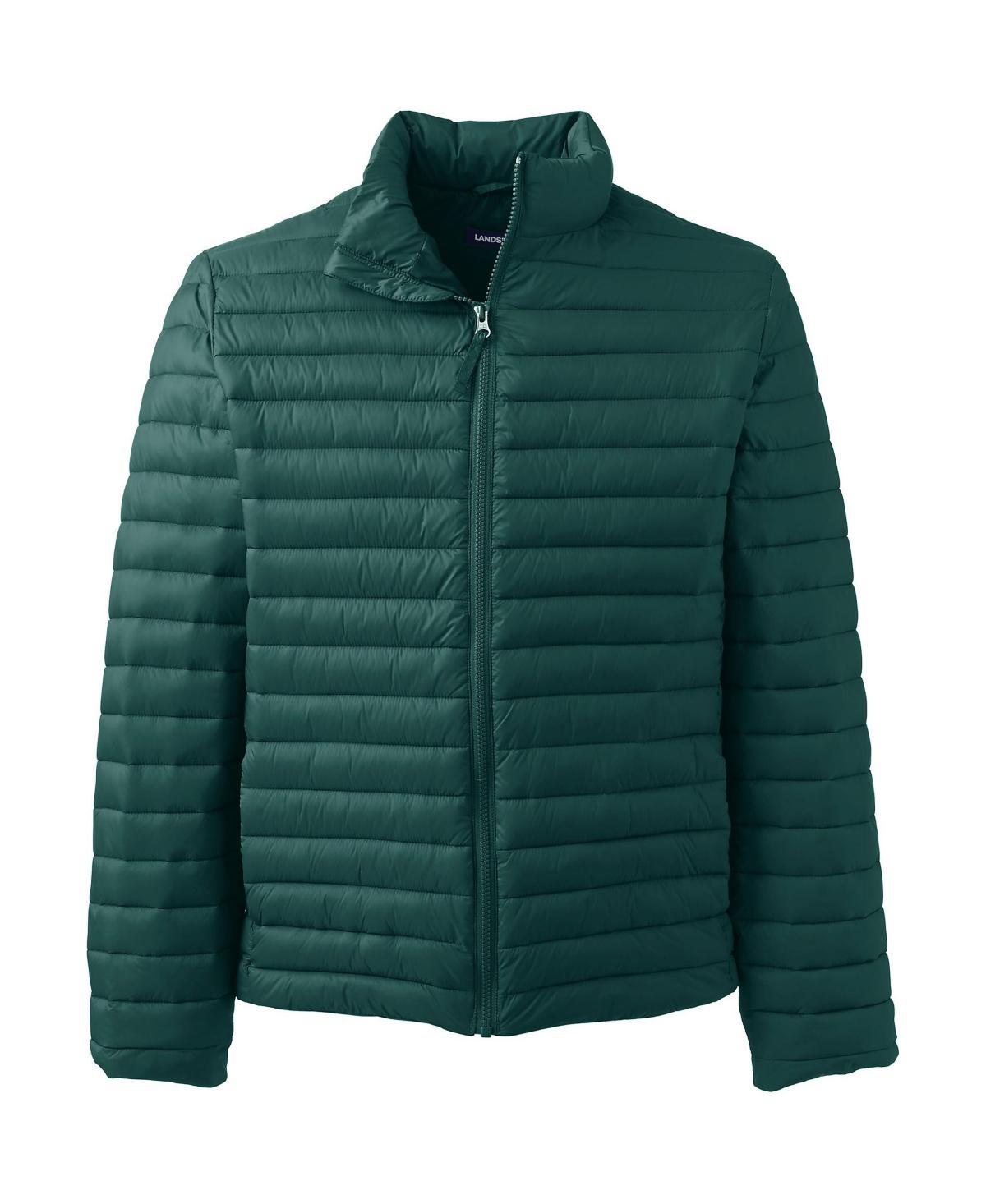 Men's Lands' End School Uniform ThermoPlume Jacket, Size: Large, Green Product Image