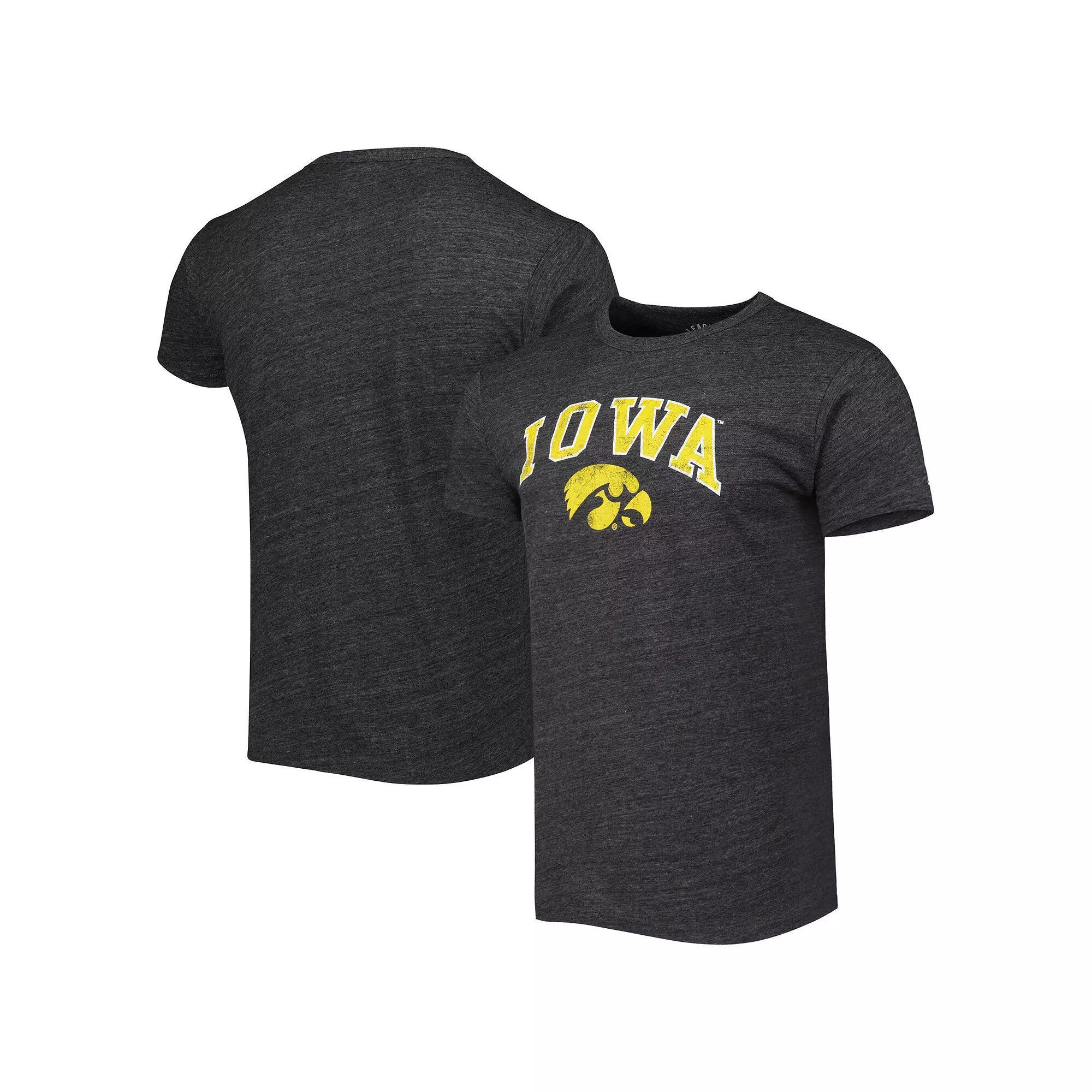 Men's League Collegiate Wear Heather Charcoal Iowa Hawkeyes 1965 Arch Victory Falls Tri-Blend T-Shirt, Size: Medium Product Image
