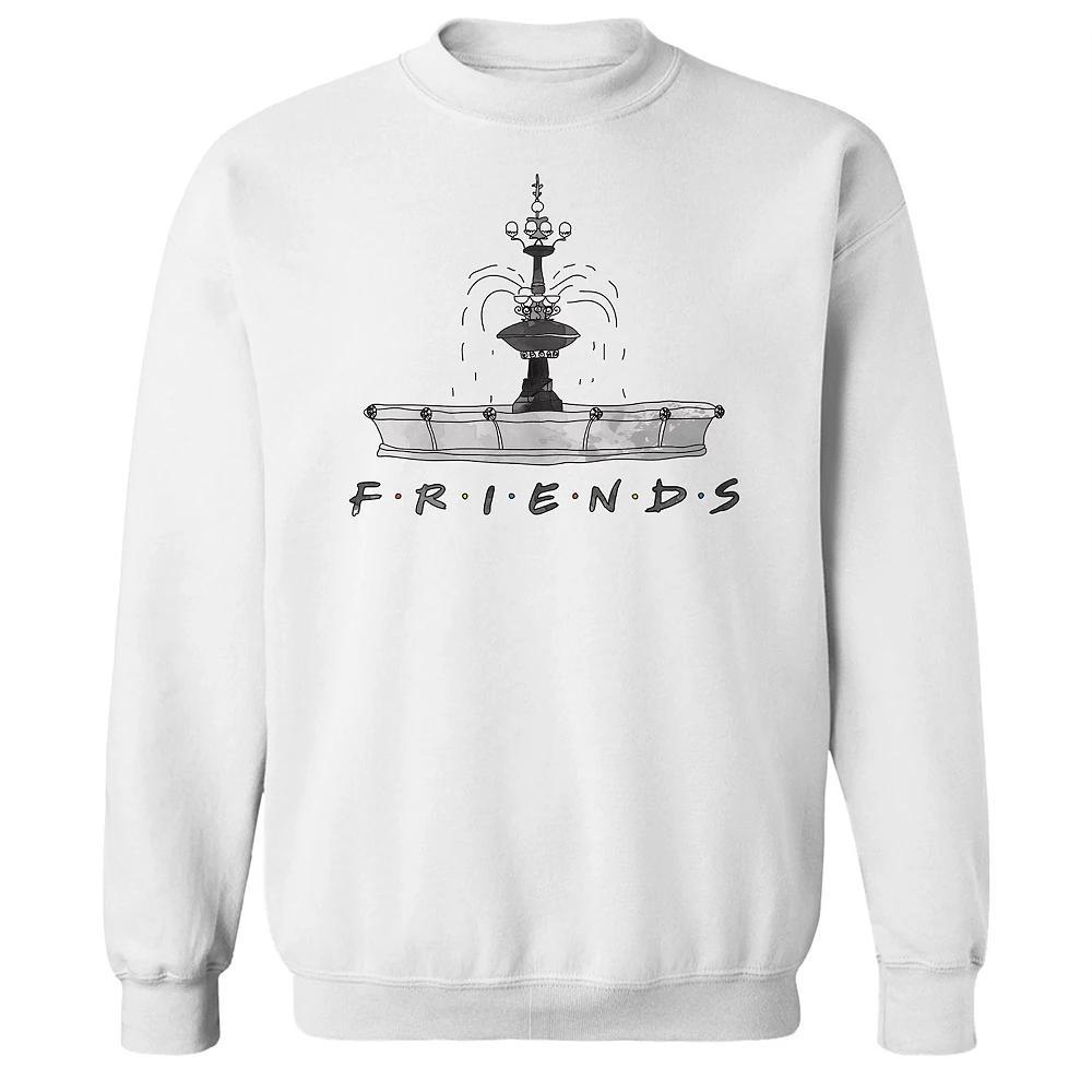 Men's Fountain Sketch Graphic Crew Sweatshirt, Size: XXL, White Product Image